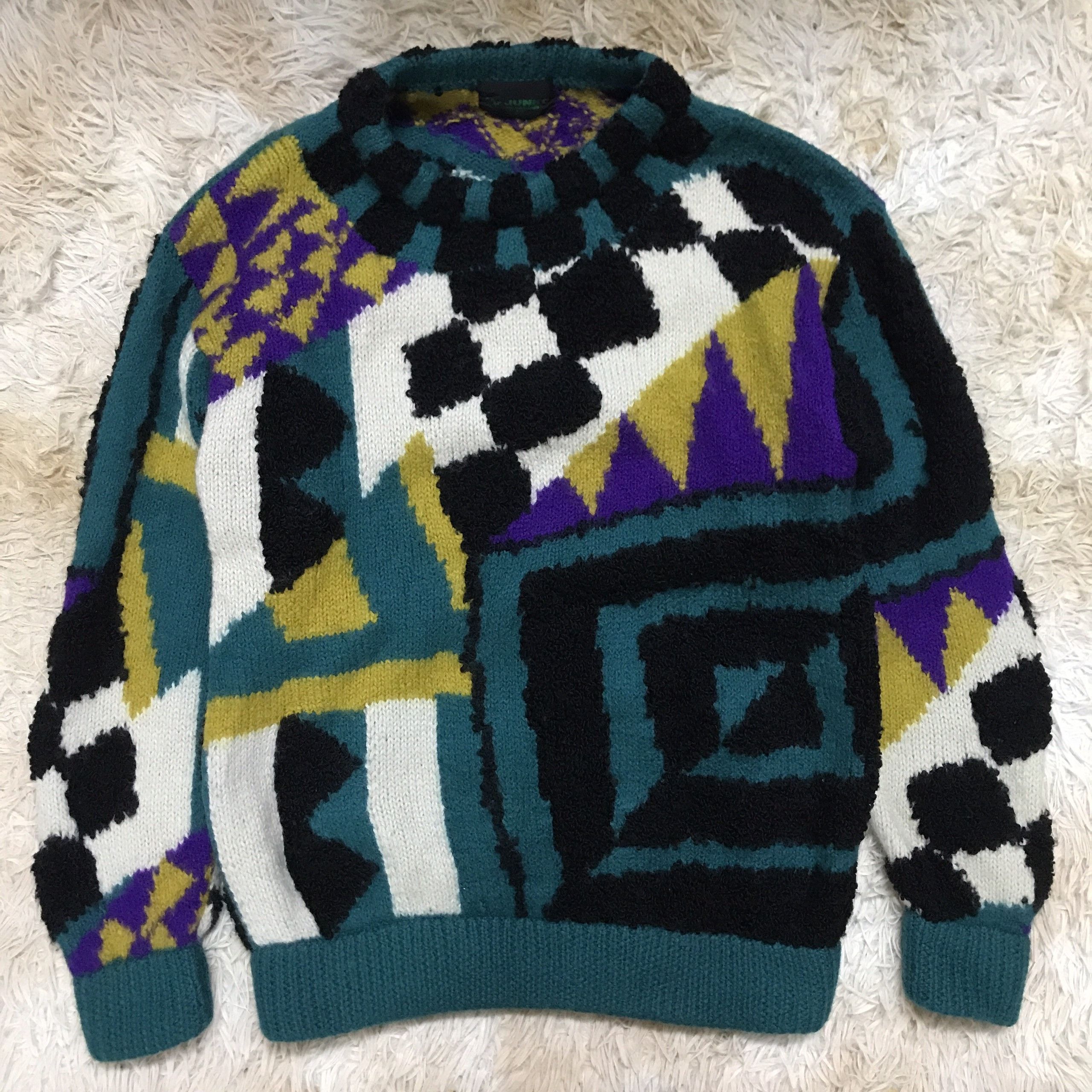 Mr. Junko Junko Koshino 1980's Geometric Sweater Size US M / EU 48-50 / 2 - 1 Thumbnail