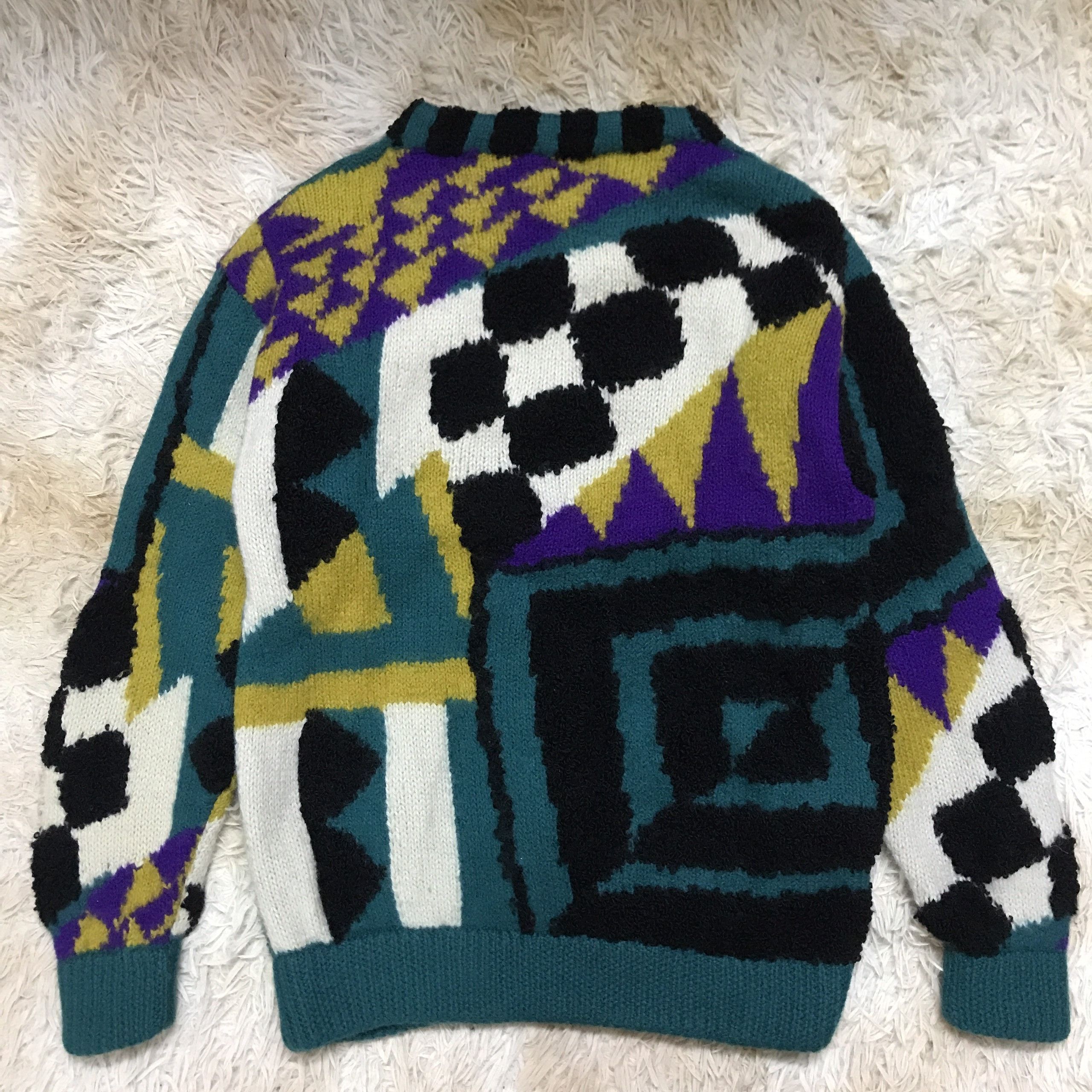Mr. Junko Junko Koshino 1980's Geometric Sweater Size US M / EU 48-50 / 2 - 2 Thumbnail