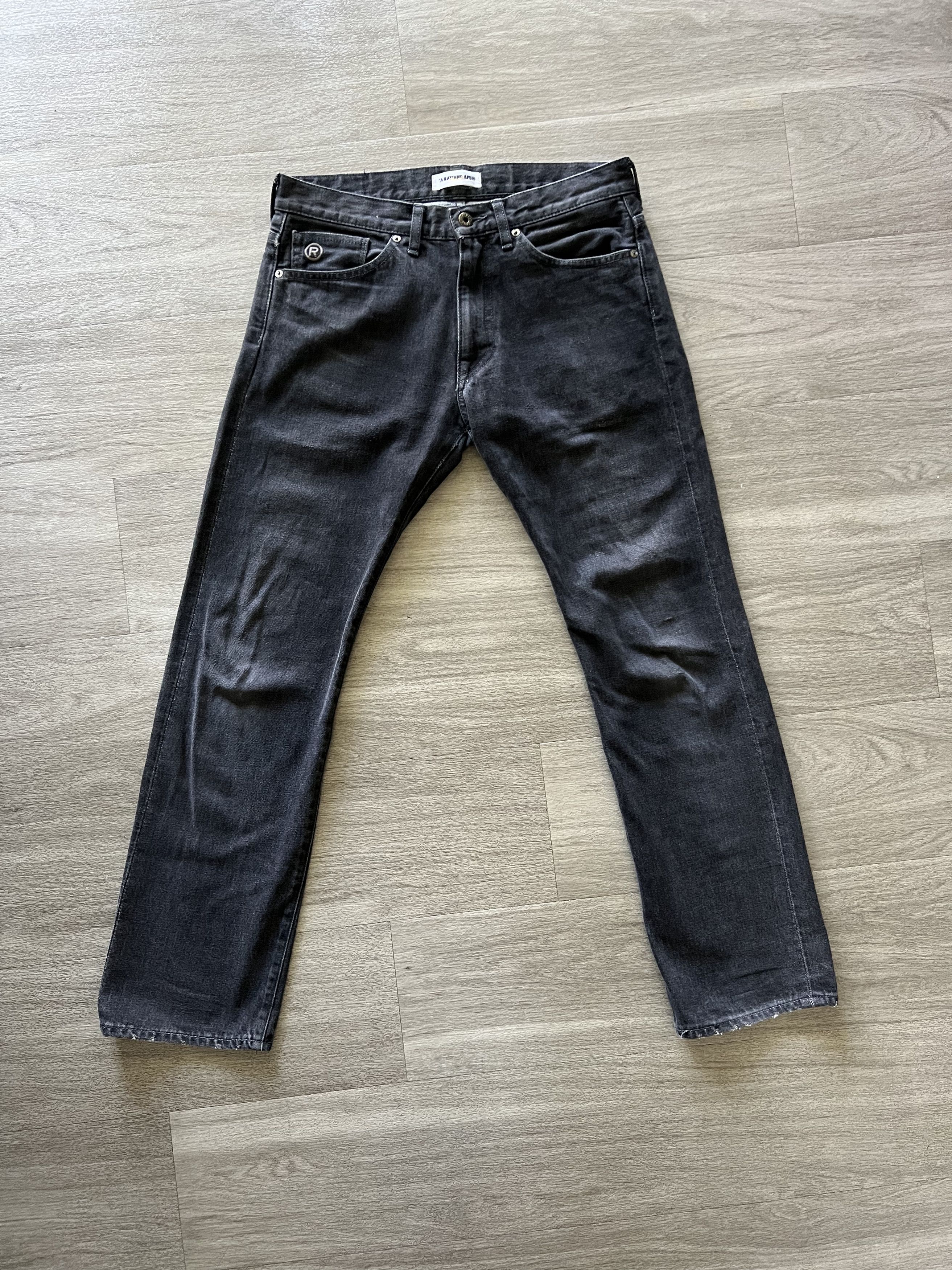 Bape Chain Stitch Embroidered Sta "Star" Denim - Size S 31-32 Size US 31 - 2 Thumbnail