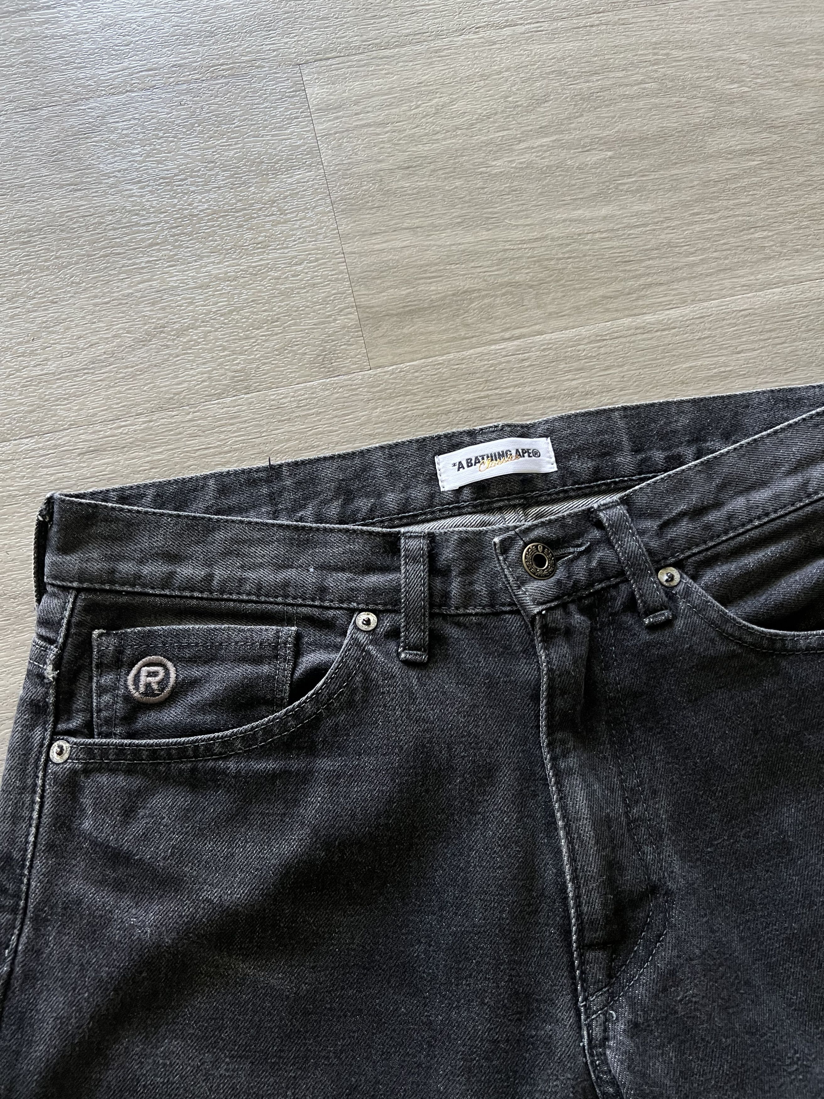 Bape Chain Stitch Embroidered Sta "Star" Denim - Size S 31-32 Size US 31 - 8 Thumbnail