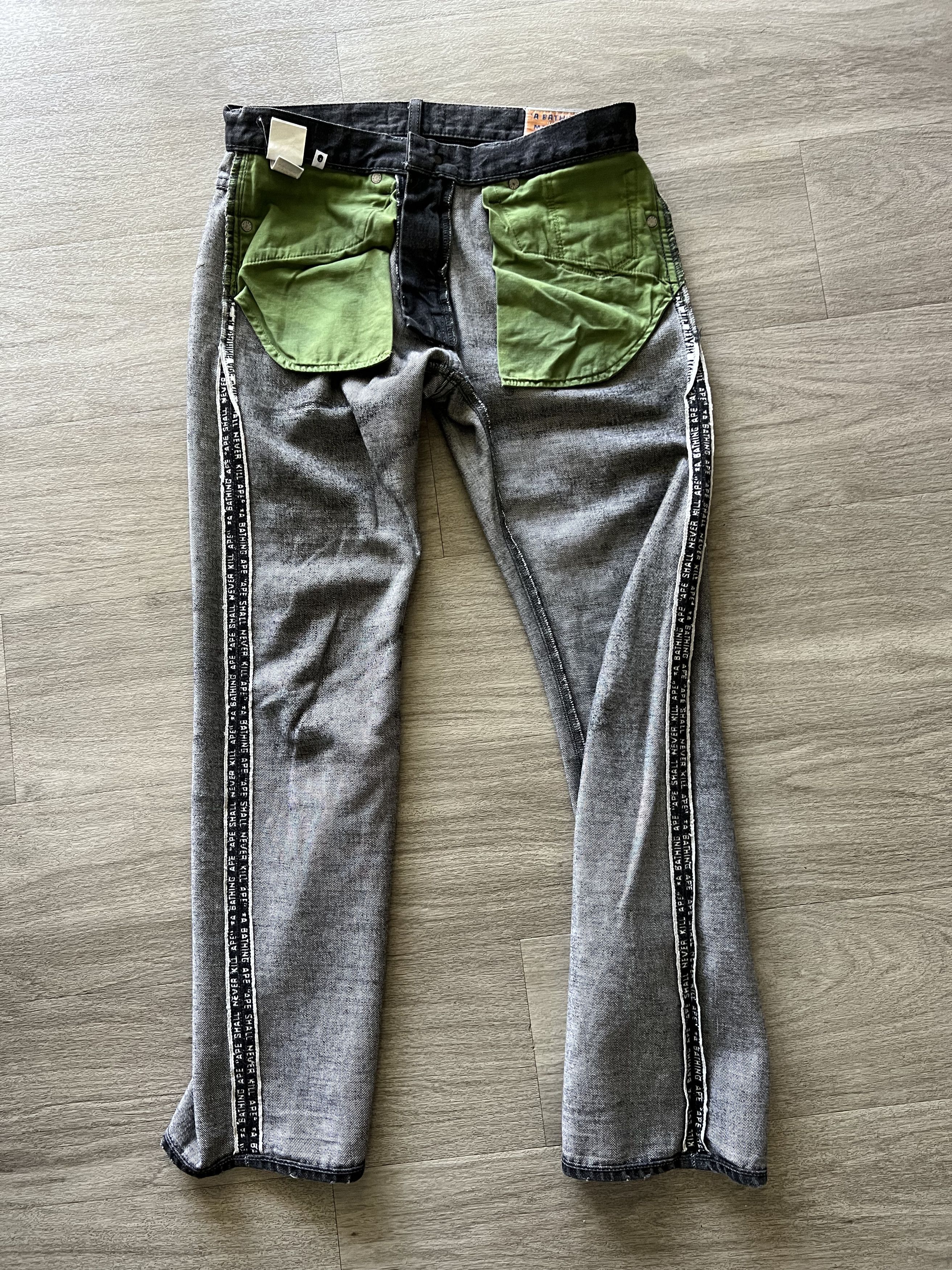 Bape Chain Stitch Embroidered Sta "Star" Denim - Size S 31-32 Size US 31 - 7 Thumbnail