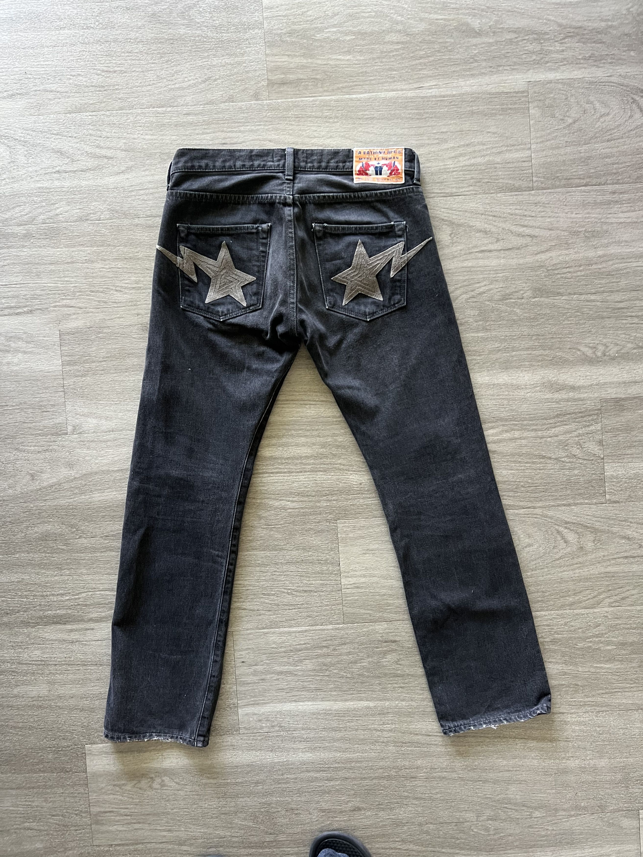 Bape Chain Stitch Embroidered Sta "Star" Denim - Size S 31-32 Size US 31 - 1 Thumbnail