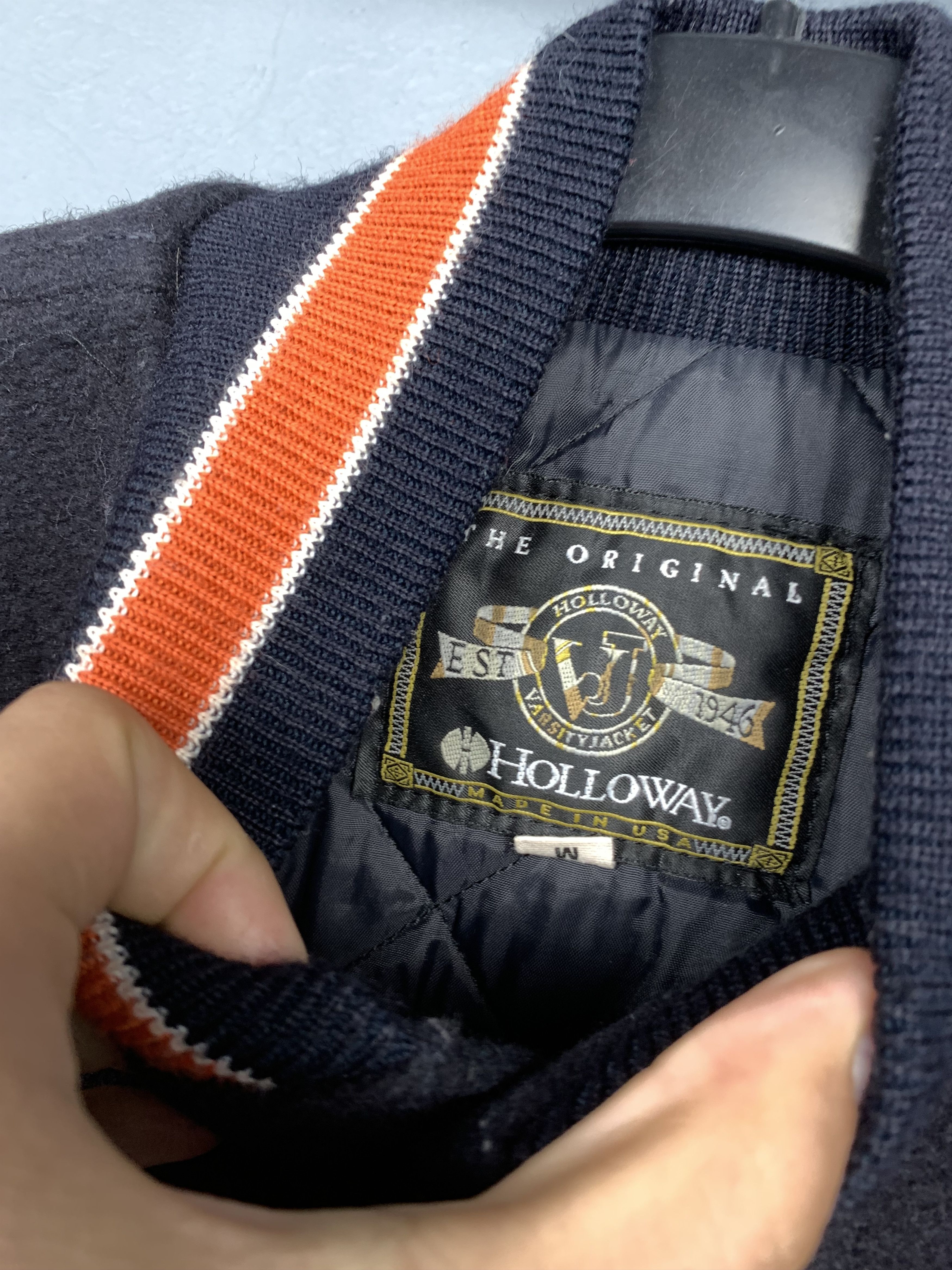 Holloway Holloway Varsity Leather Wool Vintage College Jacket Ellet Size US M / EU 48-50 / 2 - 7 Thumbnail