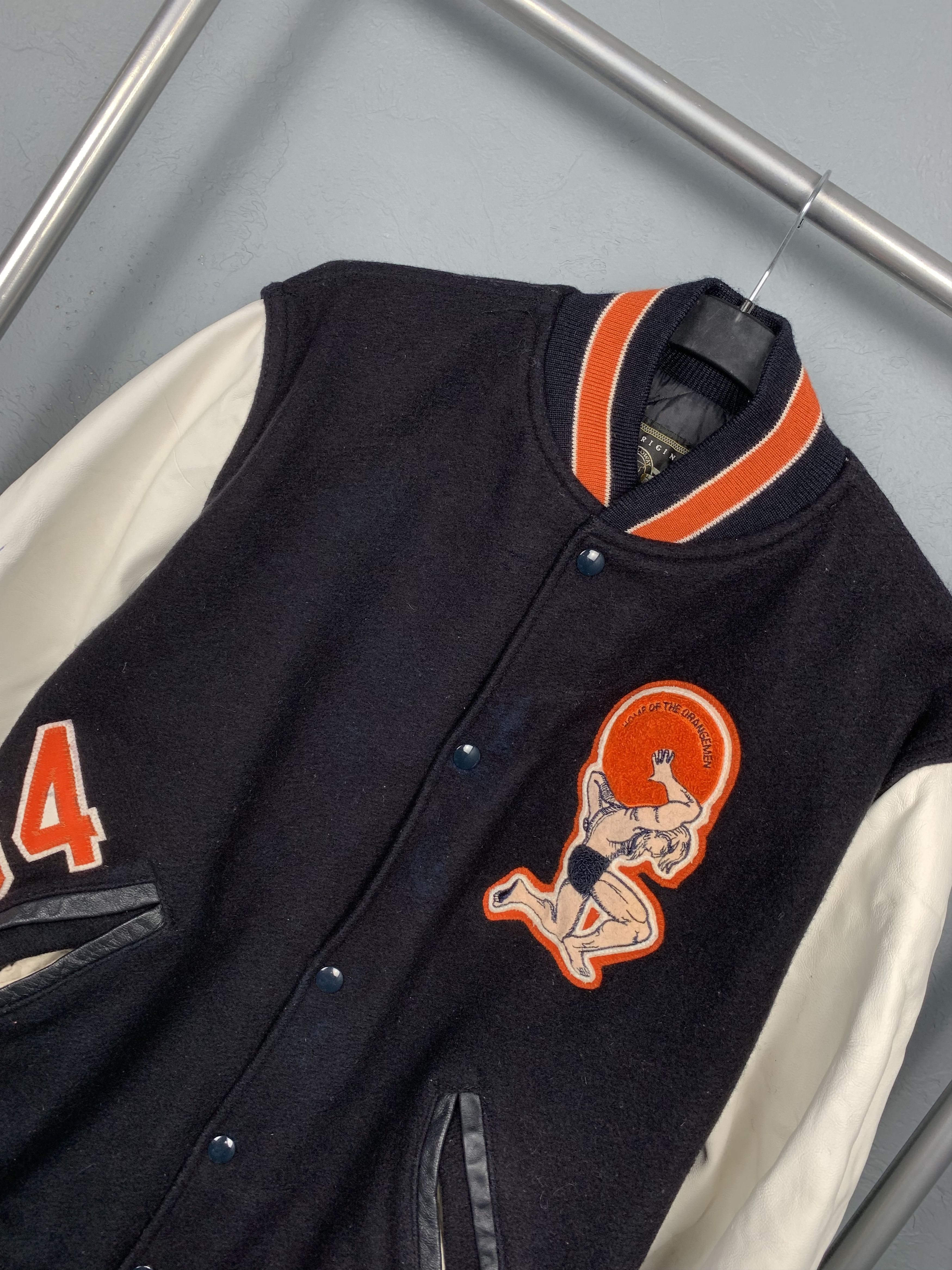 Holloway Holloway Varsity Leather Wool Vintage College Jacket Ellet Size US M / EU 48-50 / 2 - 2 Thumbnail