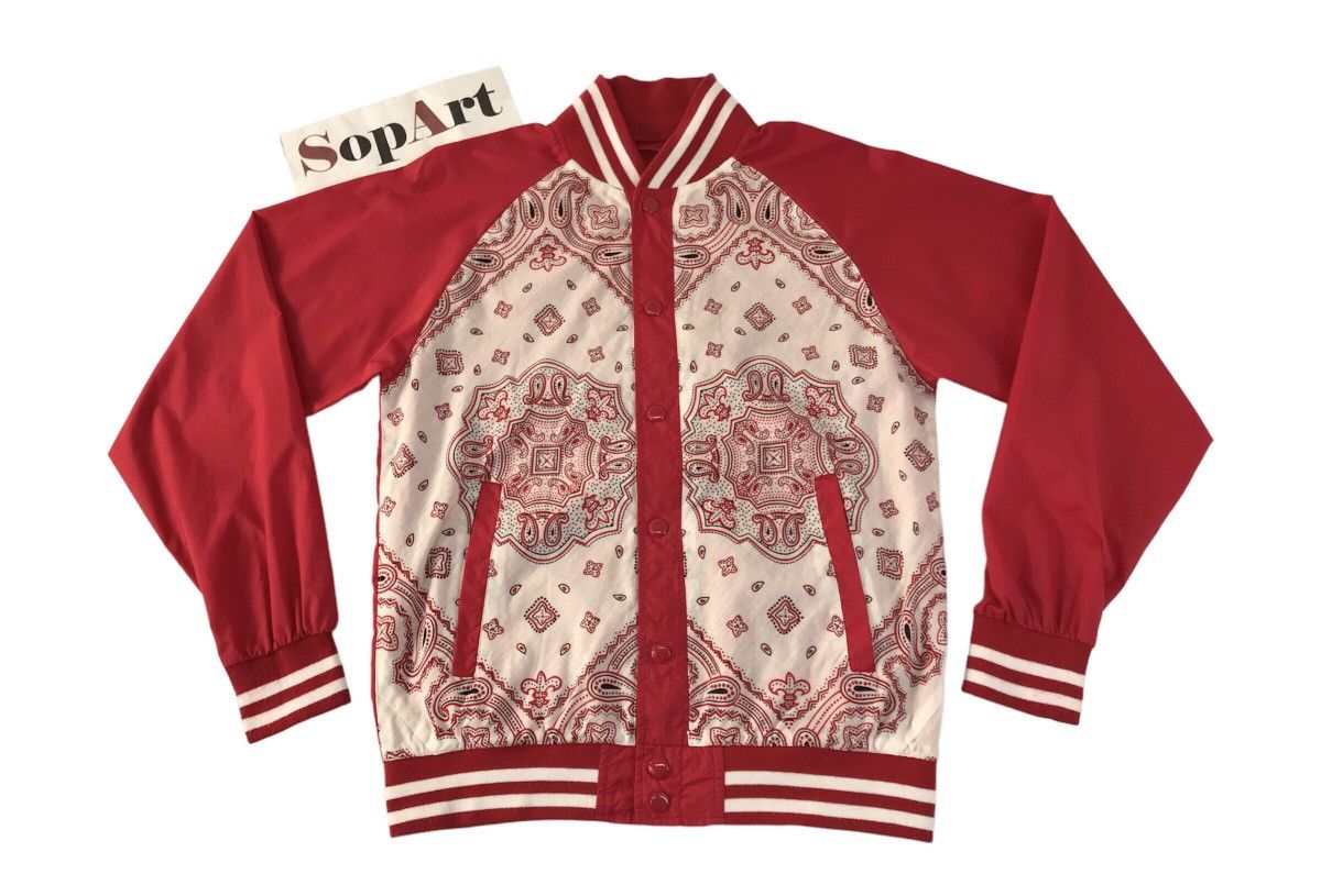 Japanese Brand × Vintage Vintage Bomber Jacket Paisley Art Snap Button Style Size US S / EU 44-46 / 1 - 1 Thumbnail
