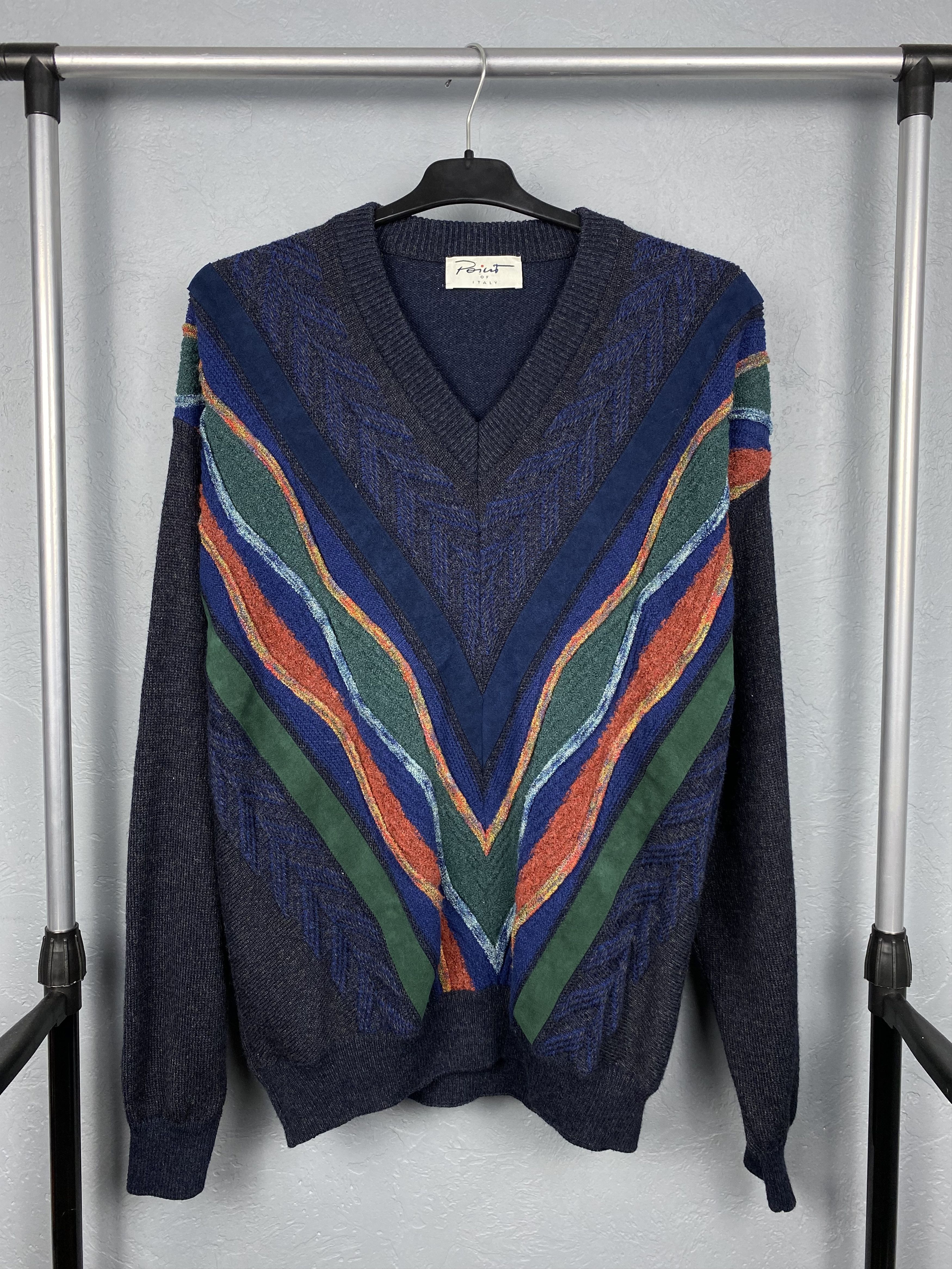 Vintage VINTAGE Knited Sweater Coogi style Knitwear cozy Size US XL / EU 56 / 4 - 1 Thumbnail