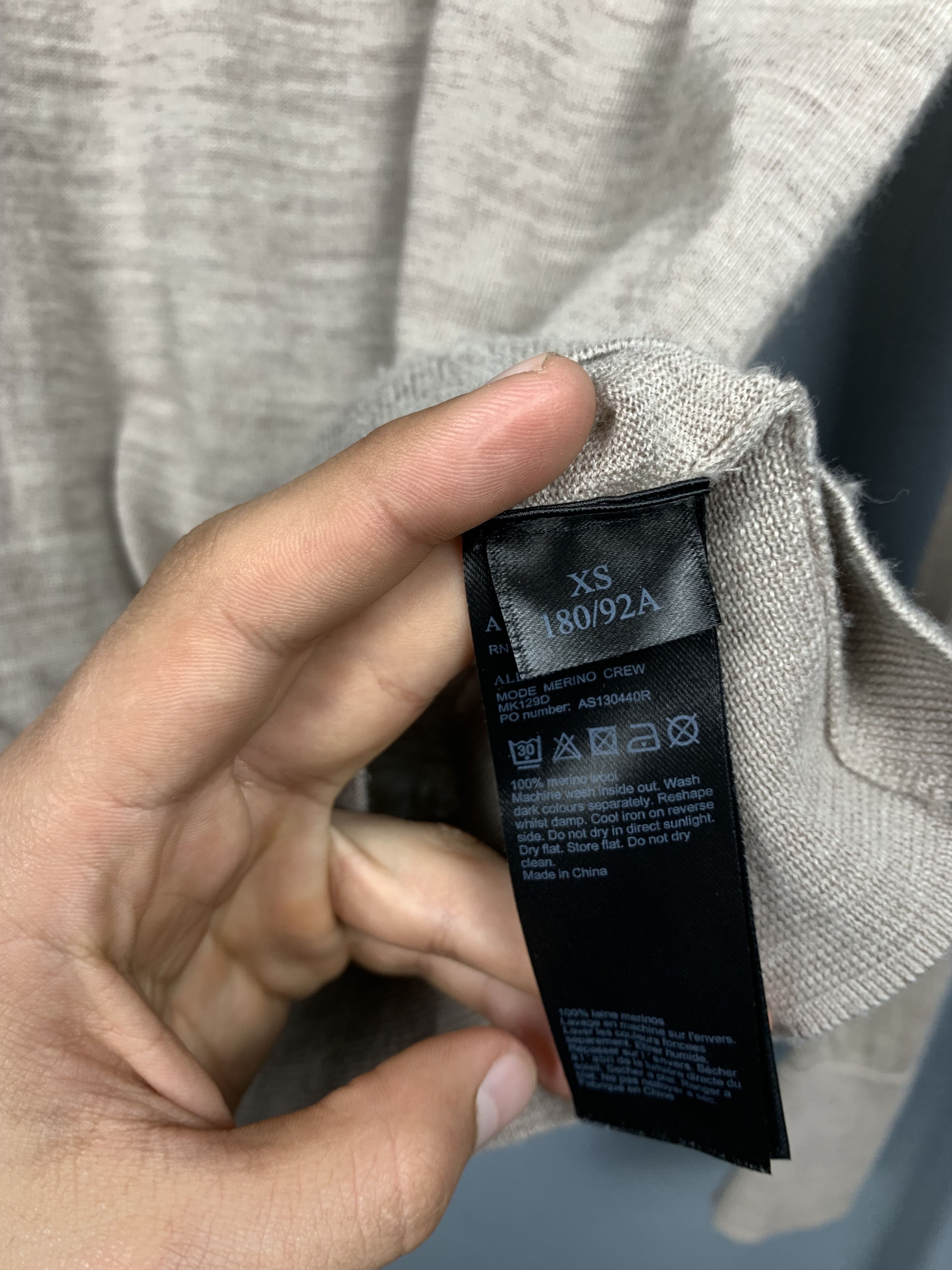 Allsaints AllSaints Mens Mode Merino Wool Knit Sweater Size US S / EU 44-46 / 1 - 6 Thumbnail