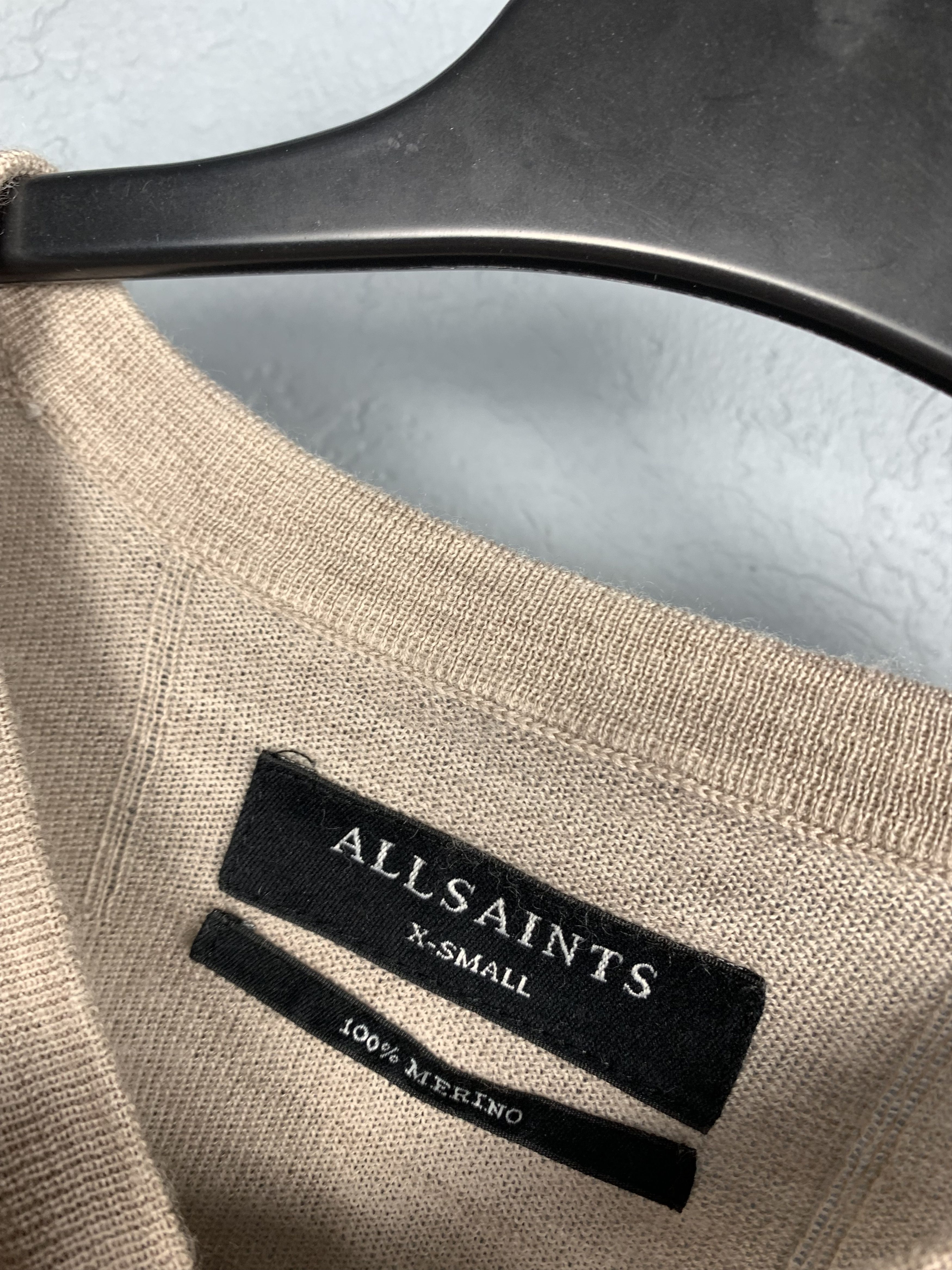 Allsaints AllSaints Mens Mode Merino Wool Knit Sweater Size US S / EU 44-46 / 1 - 5 Thumbnail