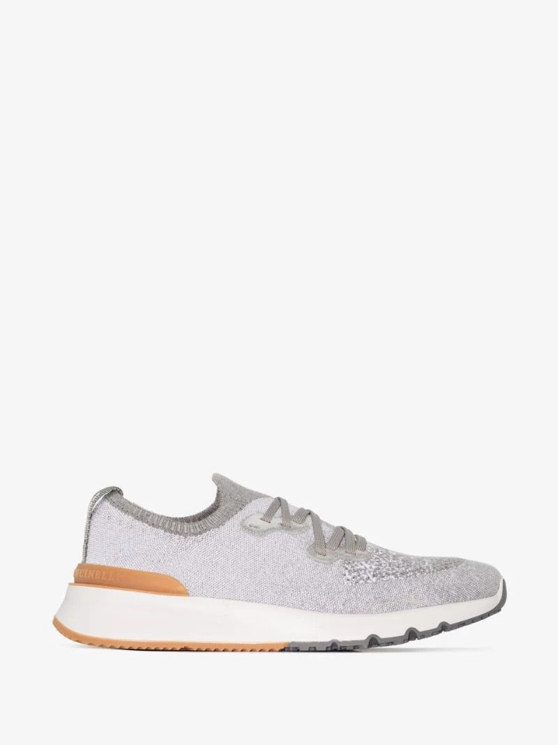 Grey Knit Sneakers