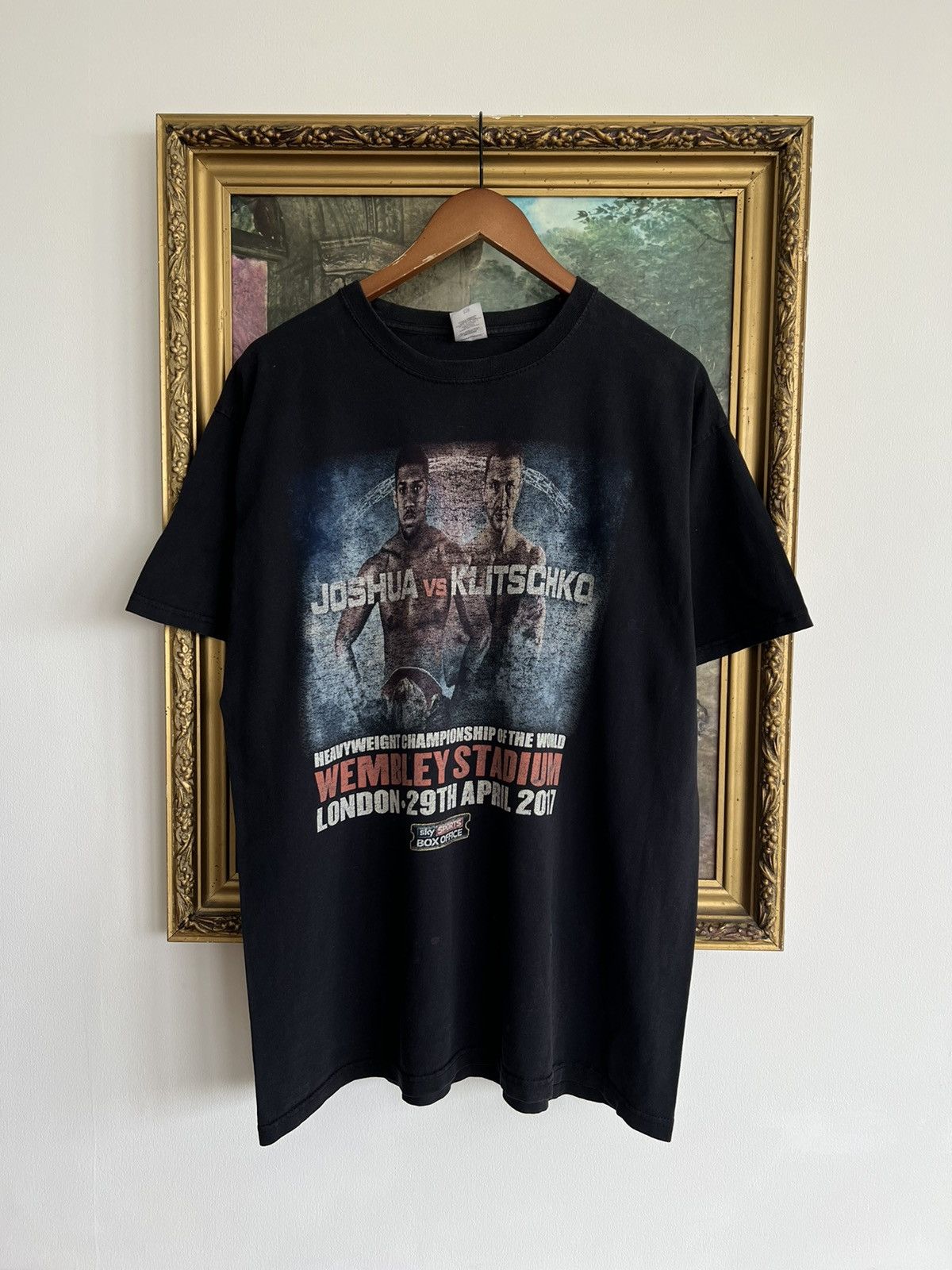 Vintage 2017 Klitschko vs Joshua Boxing Black Tee