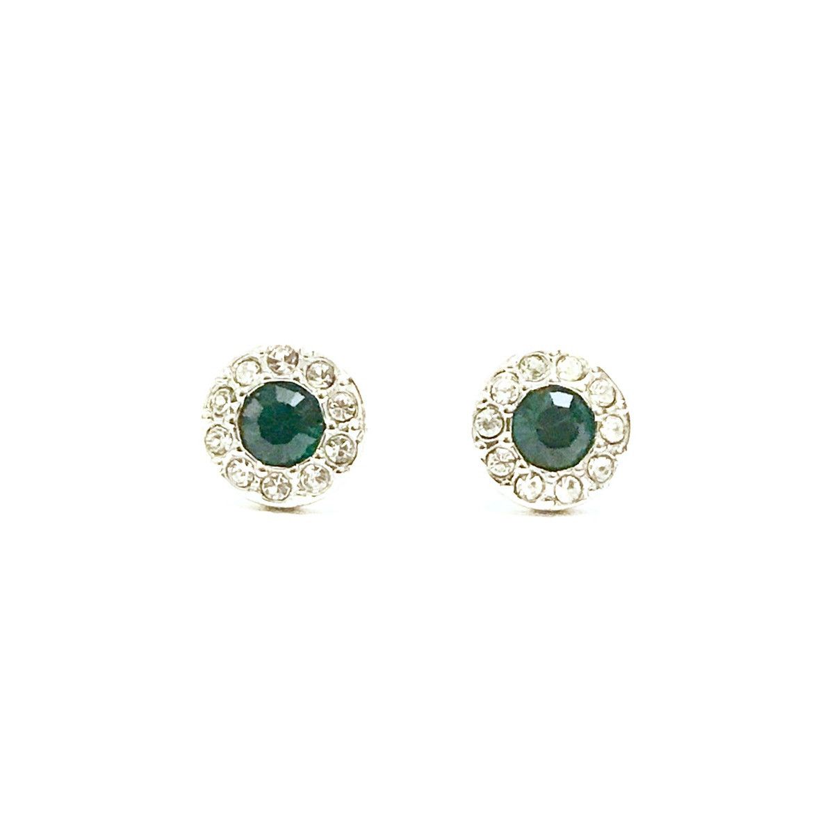 image of Givenchy Green Silver Earrings, Men's