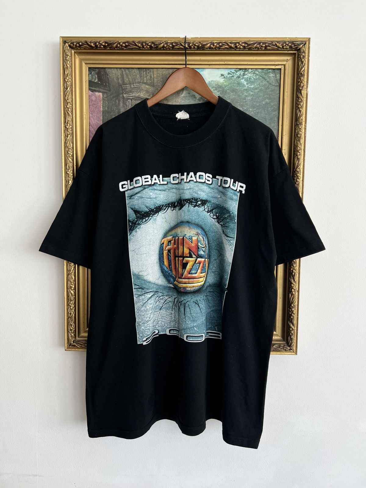 Band Tees Vintage 2003 Thin Lizzy Global Chaos Tour Black Tee Size US XL / EU 56 / 4 - 1 Thumbnail