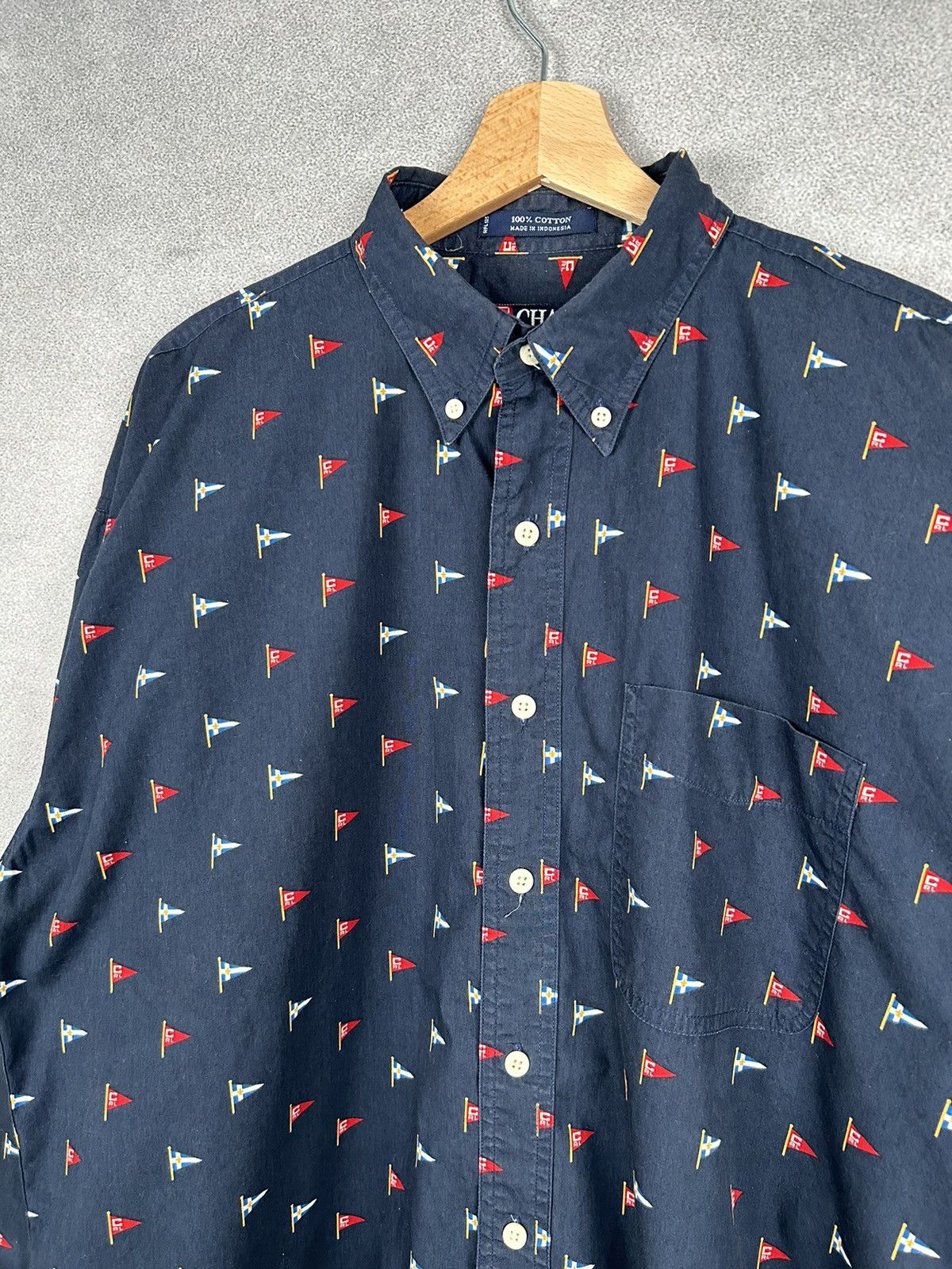 Chaps Ralph Lauren Vintage Chaps Ralph Lauren Flag Shirt Rare 90s Size US L / EU 52-54 / 3 - 3 Thumbnail