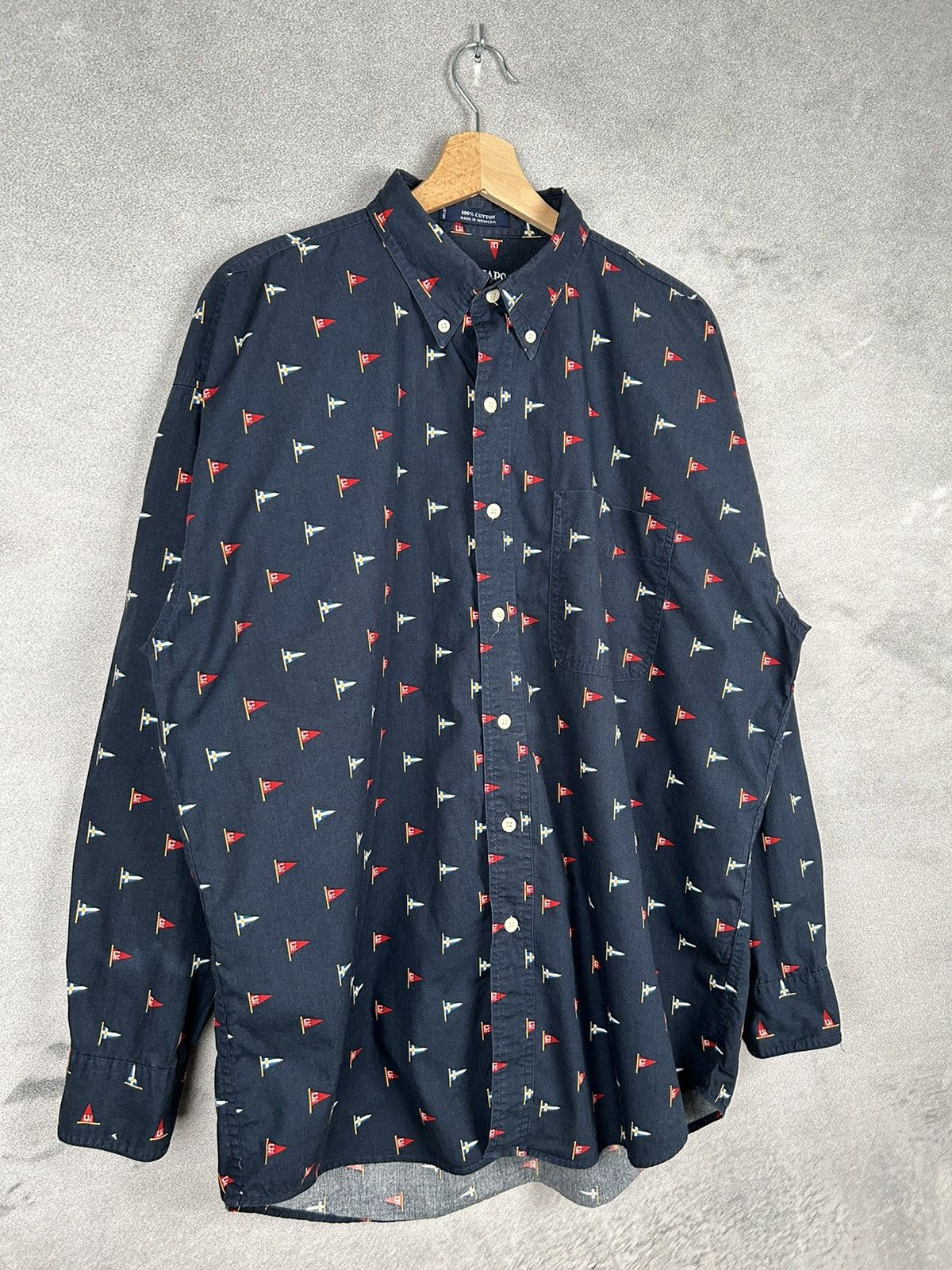 Chaps Ralph Lauren Vintage Chaps Ralph Lauren Flag Shirt Rare 90s Size US L / EU 52-54 / 3 - 4 Thumbnail