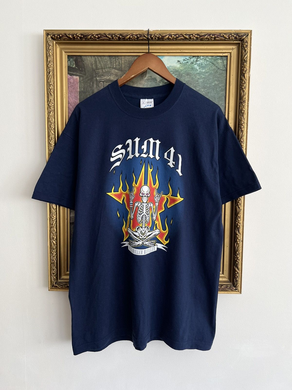 Vintage 2000s Sum 41 All Killer no Filler Navy Tee