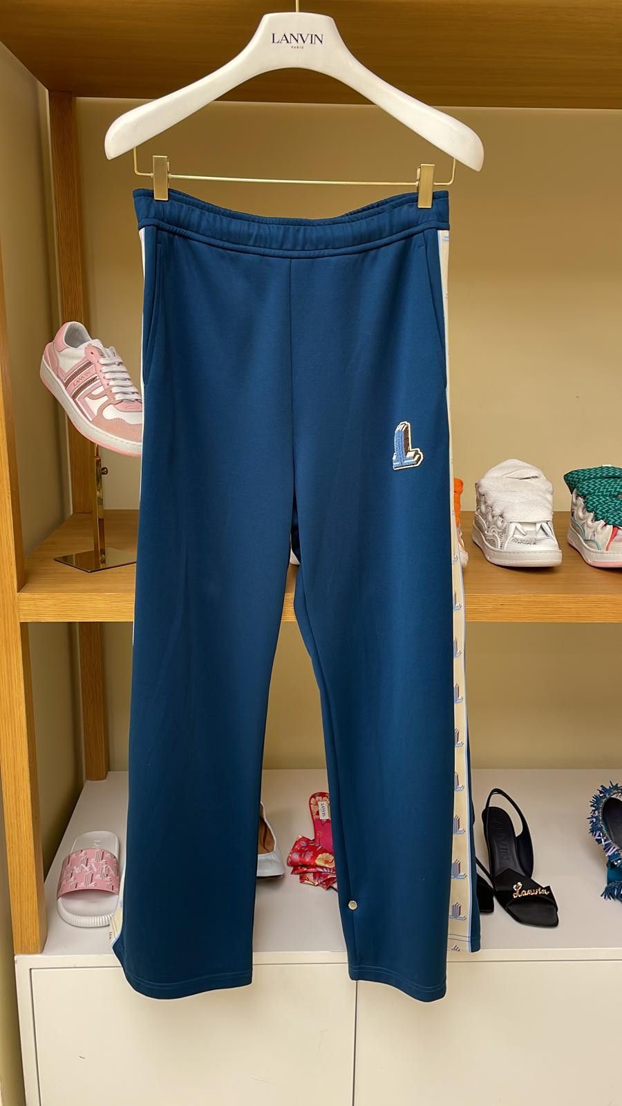 o1w1db10523 Straight Jogger in Petrol Blue