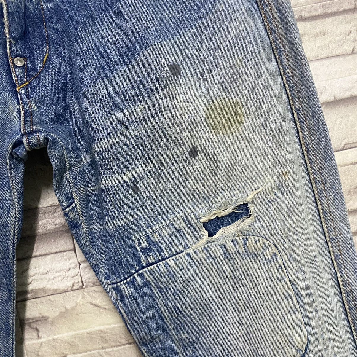 FACTOTUM Factotum Distressed Denim Patchwork Slimfit Jeans Size US 30 / EU 46 - 10 Thumbnail