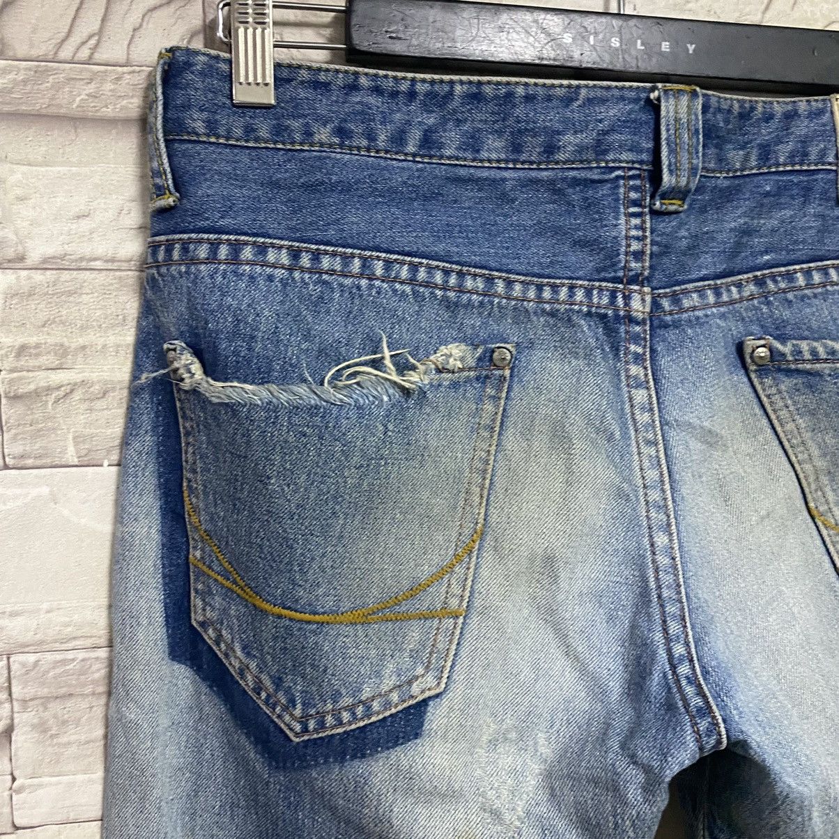 FACTOTUM Factotum Distressed Denim Patchwork Slimfit Jeans Size US 30 / EU 46 - 17 Thumbnail