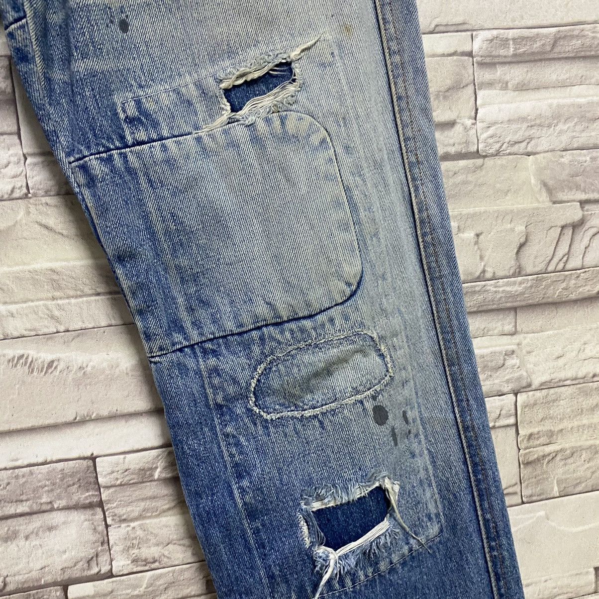 FACTOTUM Factotum Distressed Denim Patchwork Slimfit Jeans Size US 30 / EU 46 - 7 Thumbnail