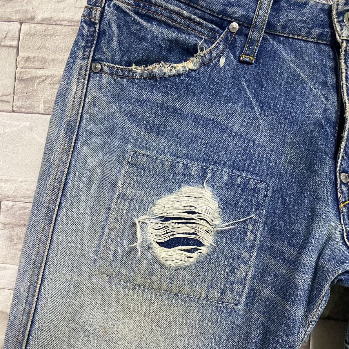 FACTOTUM Factotum Distressed Denim Patchwork Slimfit Jeans Size US 30 / EU 46 - 9 Thumbnail