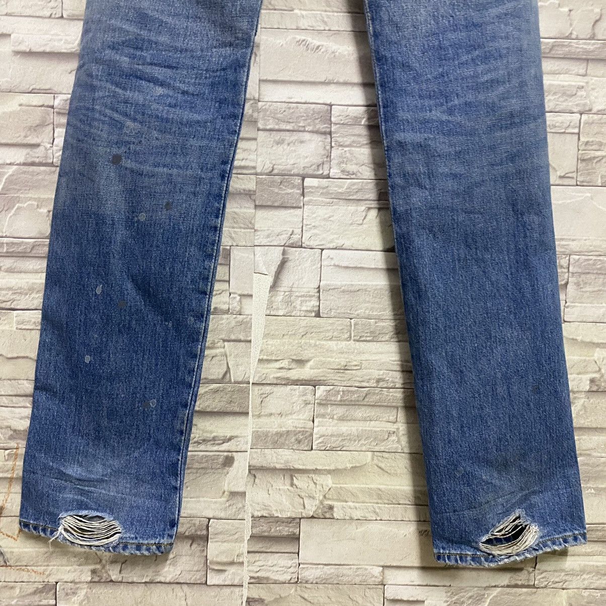 FACTOTUM Factotum Distressed Denim Patchwork Slimfit Jeans Size US 30 / EU 46 - 13 Thumbnail