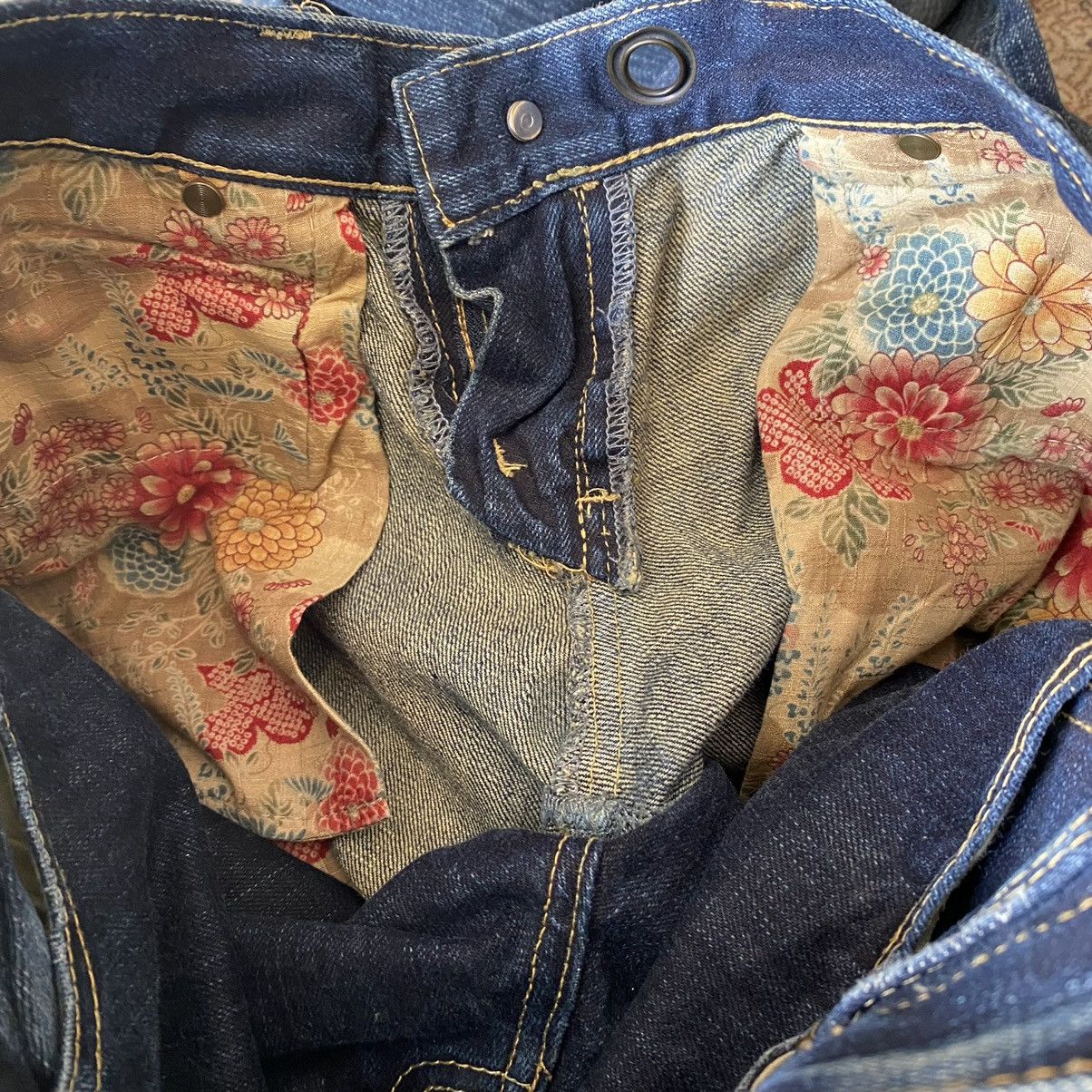 PPFM PPFM Double Waist Blue Denim Jeans Size US 31 - 16 Thumbnail