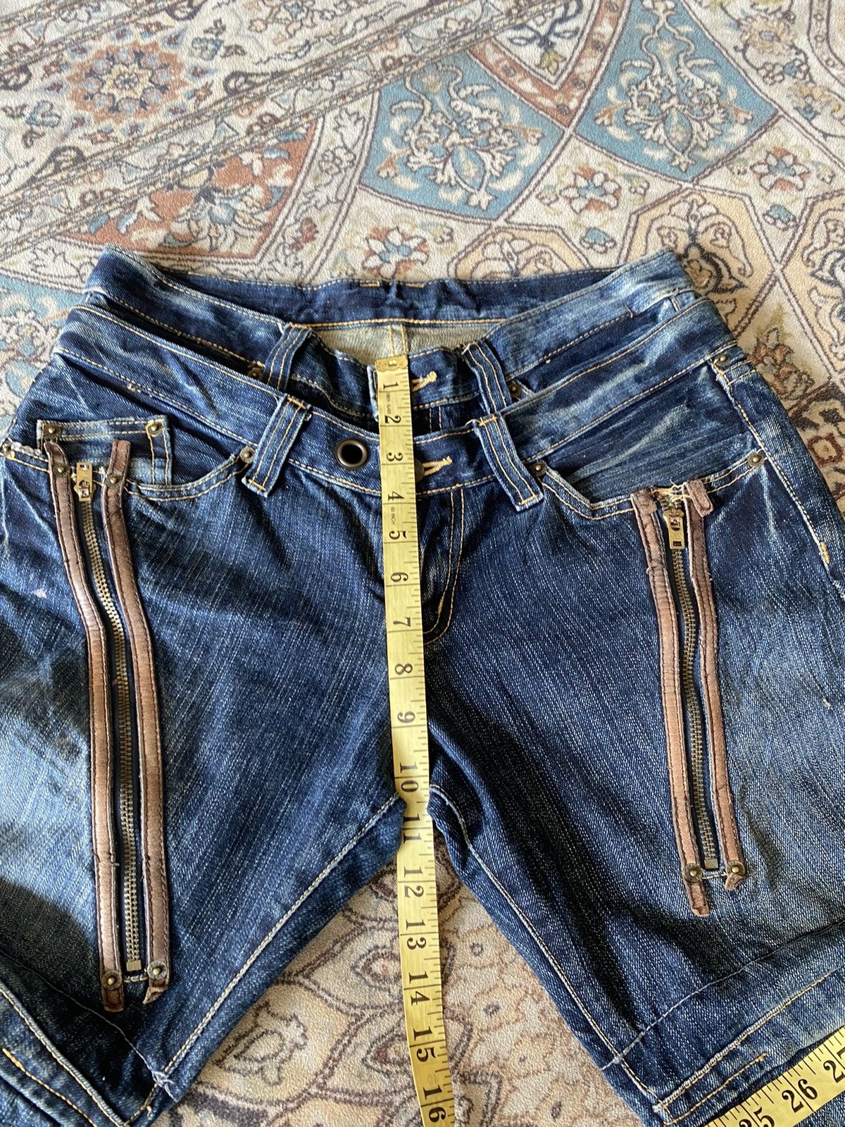 PPFM PPFM Double Waist Blue Denim Jeans Size US 31 - 25 Thumbnail