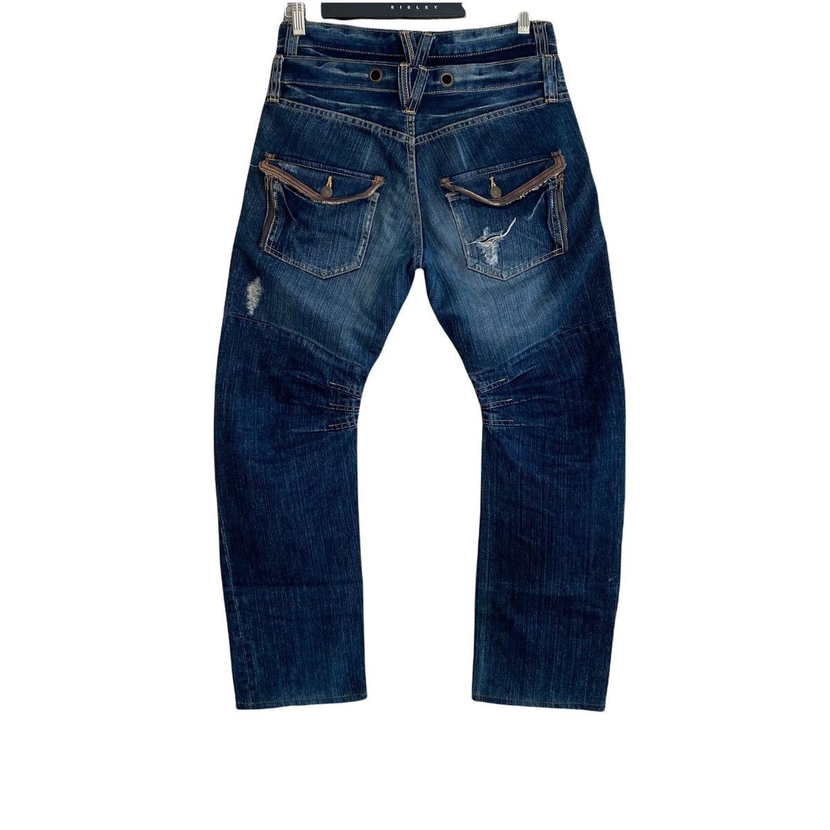 PPFM PPFM Double Waist Blue Denim Jeans Size US 31 - 2 Thumbnail
