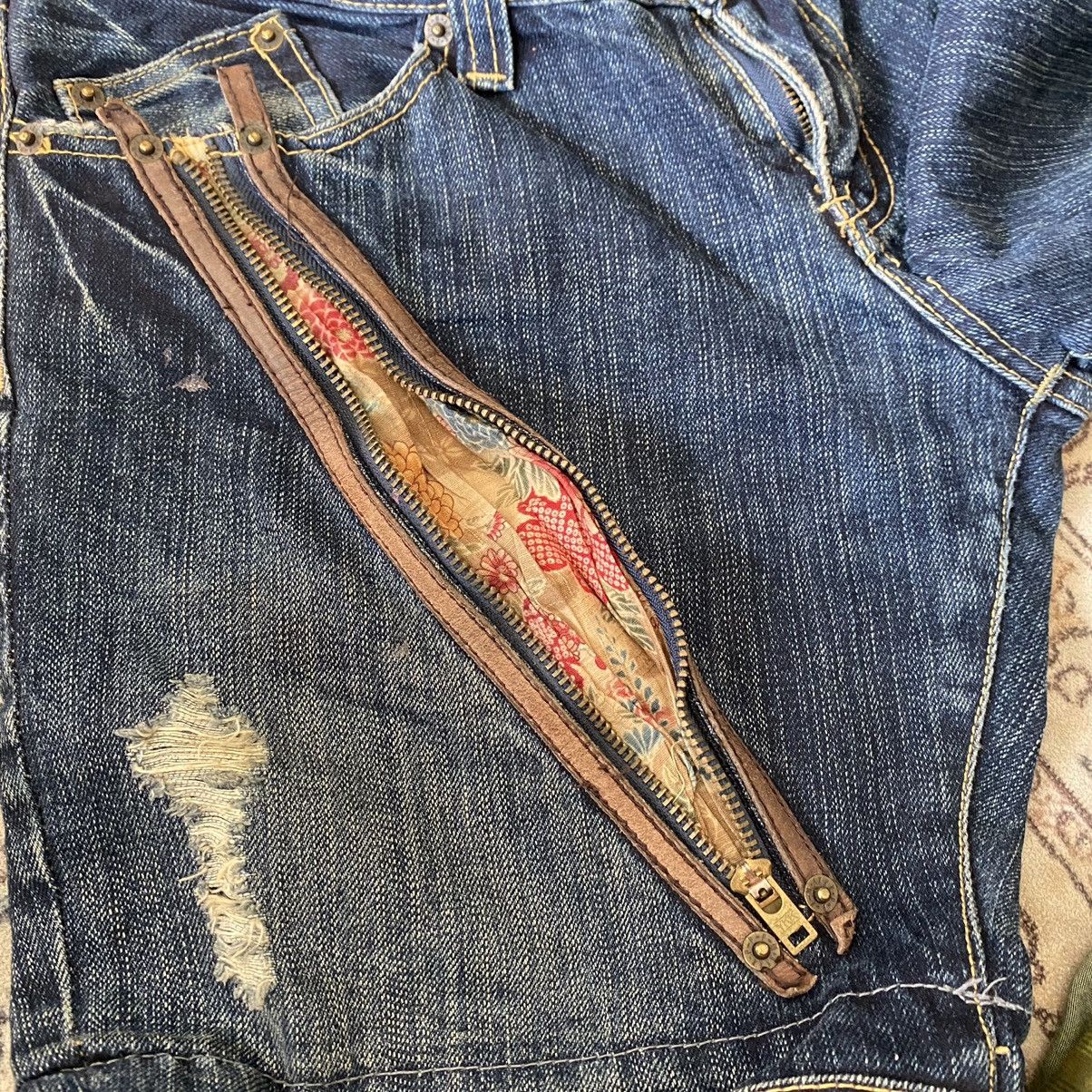 PPFM PPFM Double Waist Blue Denim Jeans Size US 31 - 17 Thumbnail