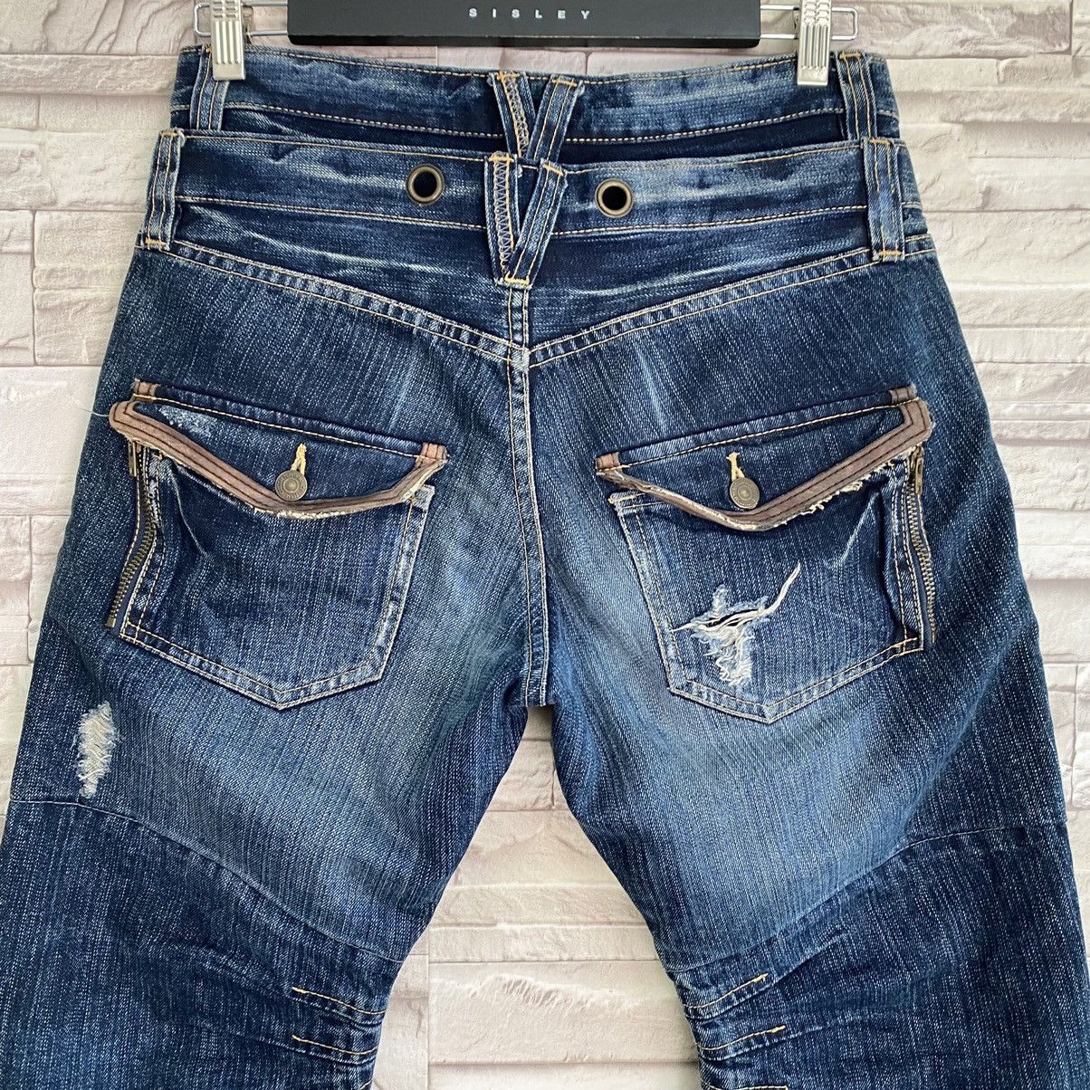 PPFM PPFM Double Waist Blue Denim Jeans Size US 31 - 10 Thumbnail