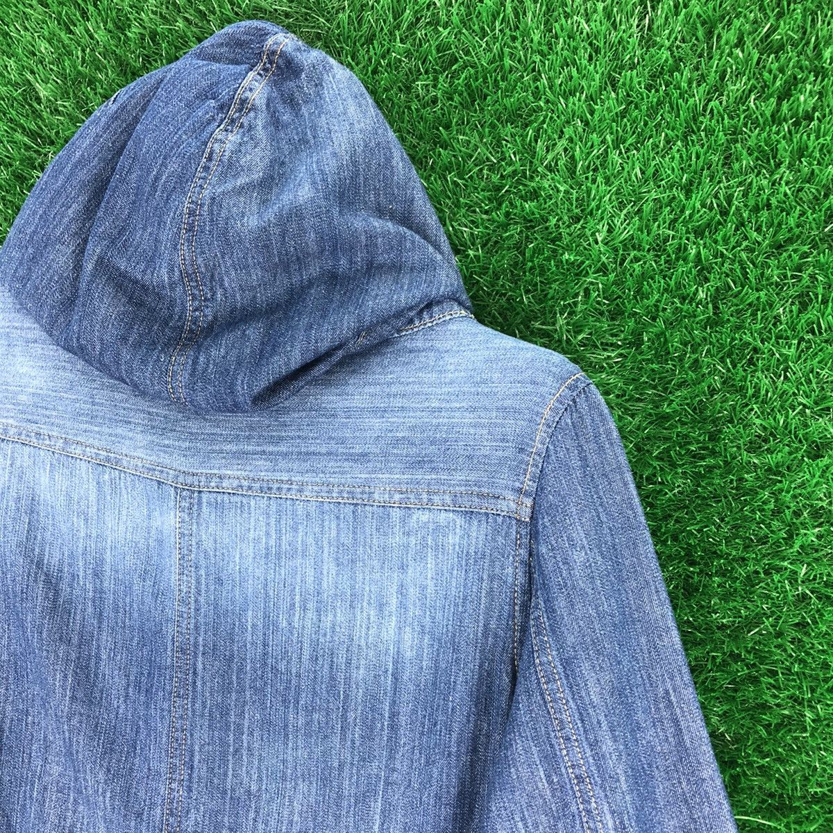Japanese Brand Long Blouse Hoodie Denim Button up by Quelle Chance Size M / US 6-8 / IT 42-44 - 5 Thumbnail