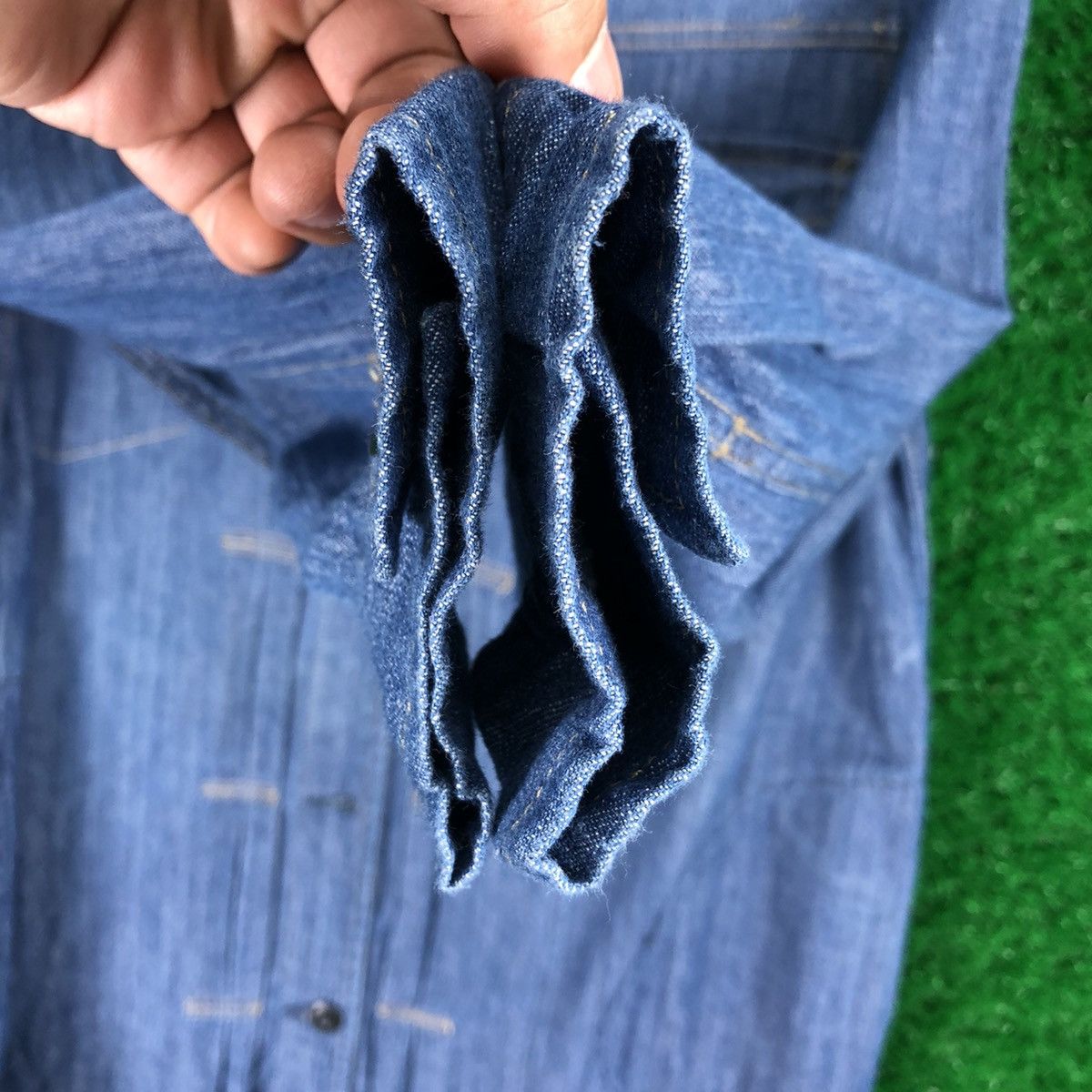 Japanese Brand Long Blouse Hoodie Denim Button up by Quelle Chance Size M / US 6-8 / IT 42-44 - 8 Thumbnail