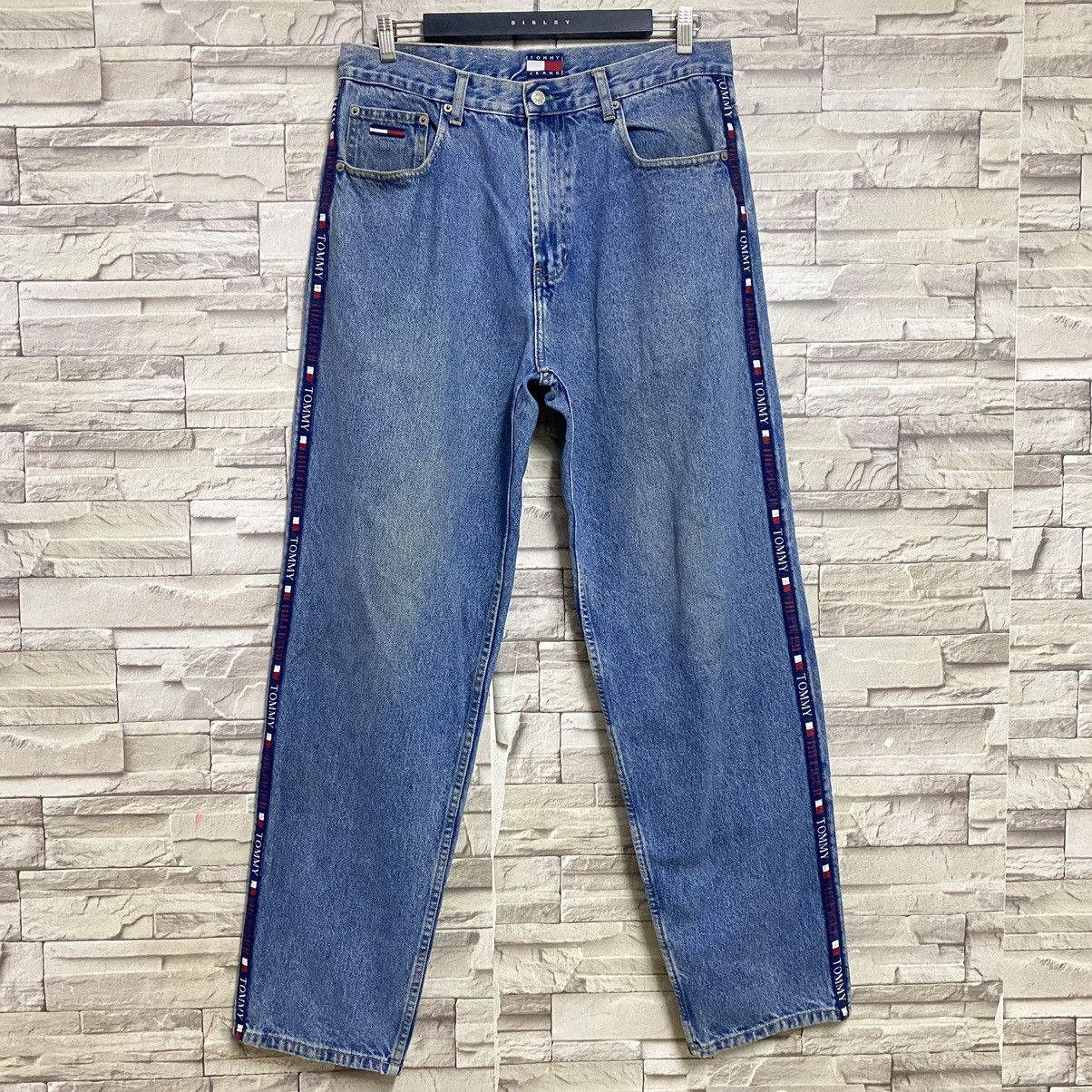 Tommy Hilfiger Vintage Tommy Hilfiger Denim Baggy Jeans Sidetape Size US 34 / EU 50 - 4 Thumbnail