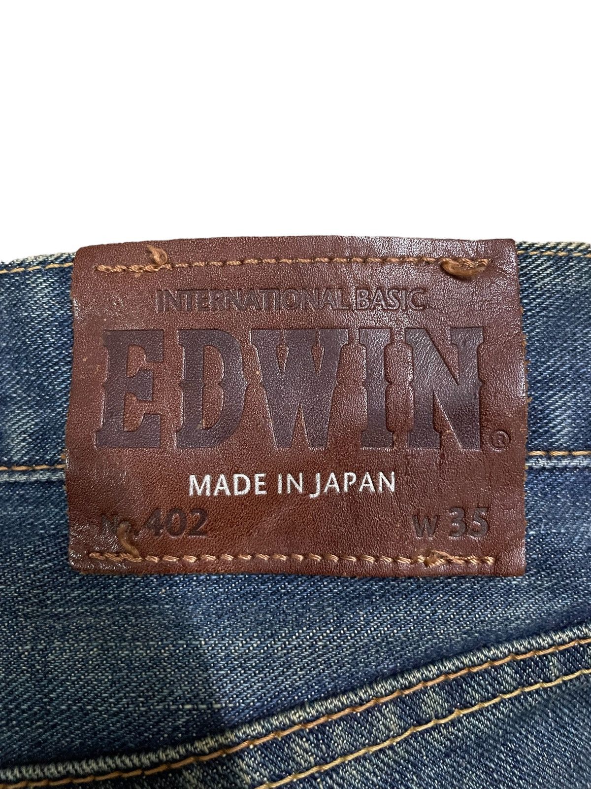 Edwin Vintage Edwin Japan Indigo Wash Loose Straight Fit Jeans Size US 34 / EU 50 - 11 Thumbnail