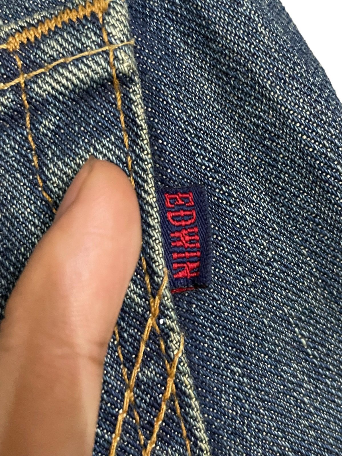 Edwin Vintage Edwin Japan Indigo Wash Loose Straight Fit Jeans Size US 34 / EU 50 - 12 Thumbnail