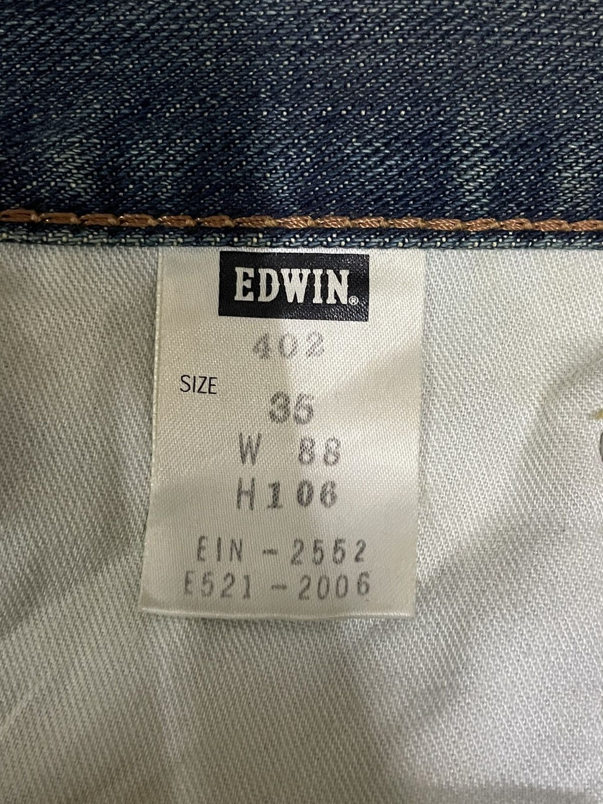 Edwin Vintage Edwin Japan Indigo Wash Loose Straight Fit Jeans Size US 34 / EU 50 - 15 Thumbnail