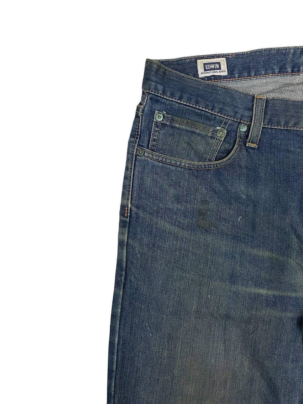 Edwin Vintage Edwin Japan Indigo Wash Loose Straight Fit Jeans Size US 34 / EU 50 - 4 Thumbnail