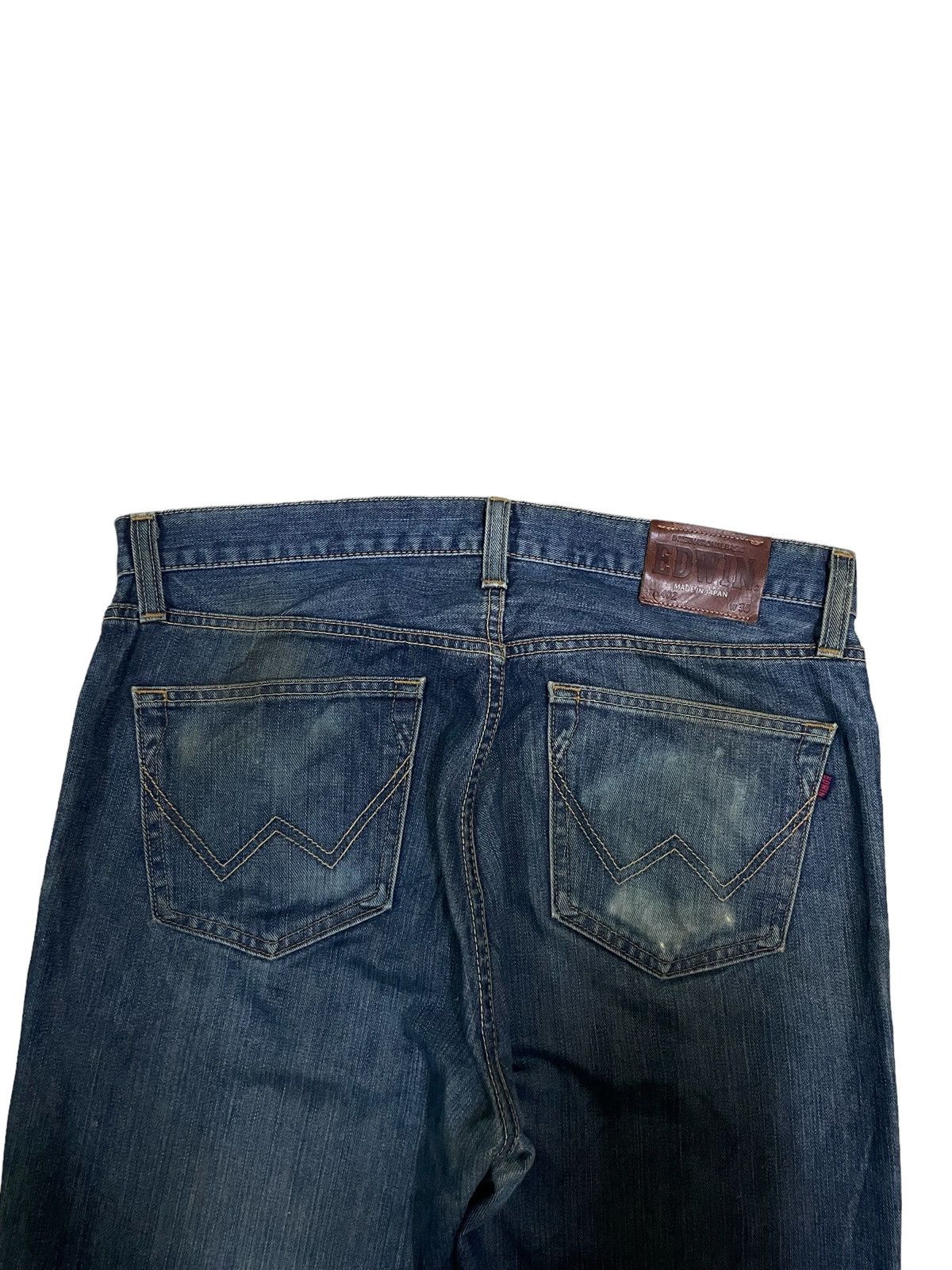 Edwin Vintage Edwin Japan Indigo Wash Loose Straight Fit Jeans Size US 34 / EU 50 - 9 Thumbnail