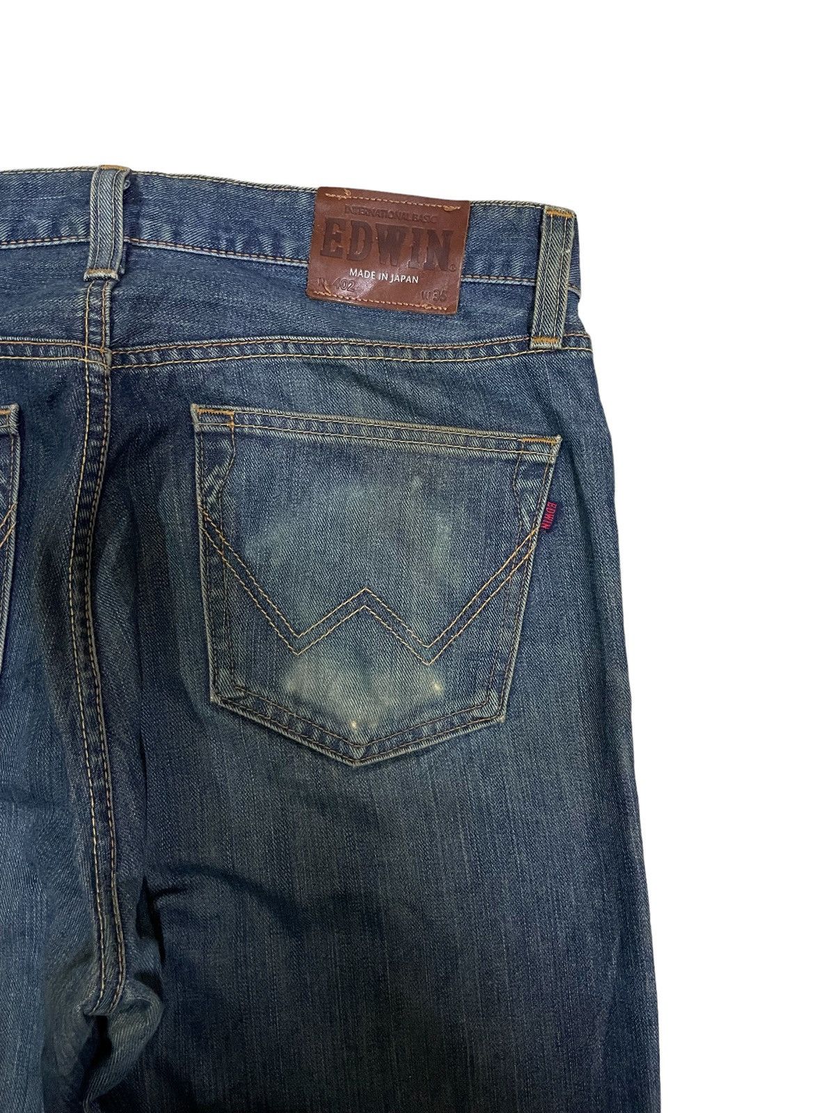 Edwin Vintage Edwin Japan Indigo Wash Loose Straight Fit Jeans Size US 34 / EU 50 - 8 Thumbnail