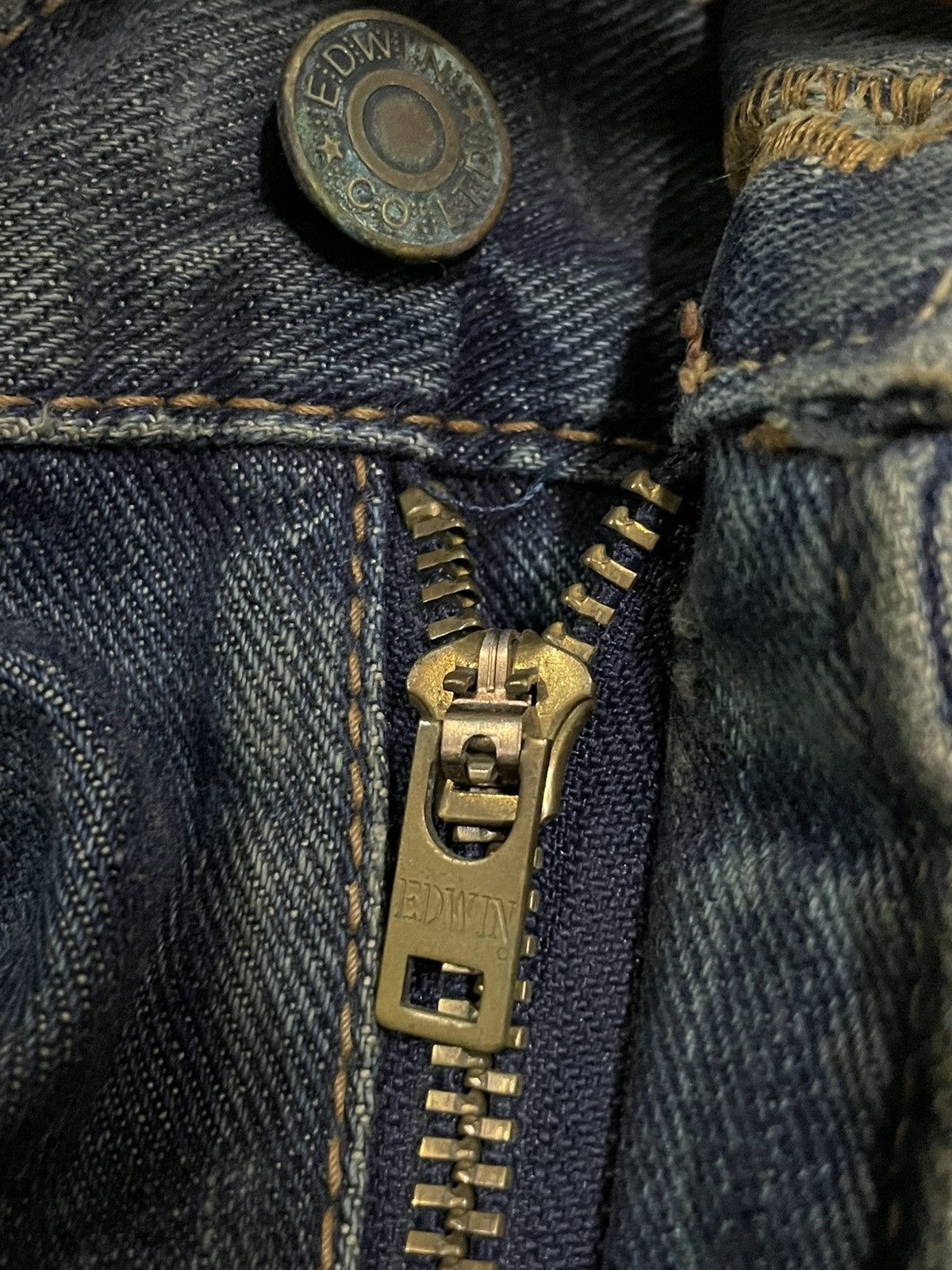 Edwin Vintage Edwin Japan Indigo Wash Loose Straight Fit Jeans Size US 34 / EU 50 - 13 Thumbnail