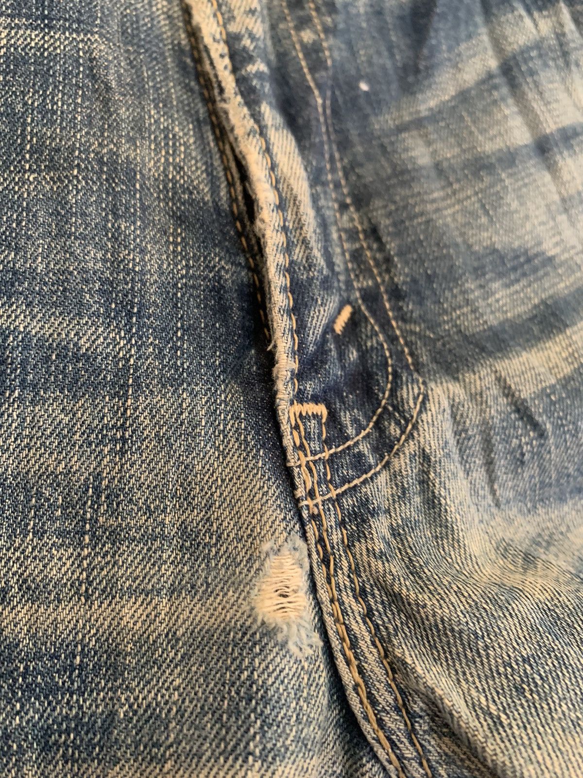 Levi's Vintage Levis 503 Straight Faded Blue Jeans Size US 34 / EU 50 - 7 Thumbnail