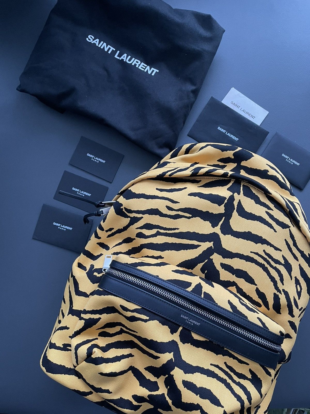 Hedi Slimane × Saint Laurent Paris × Yves Saint Laurent Brand New Runway Tiger Print Backpack City Backpack Size ONE SIZE - 2 Thumbnail