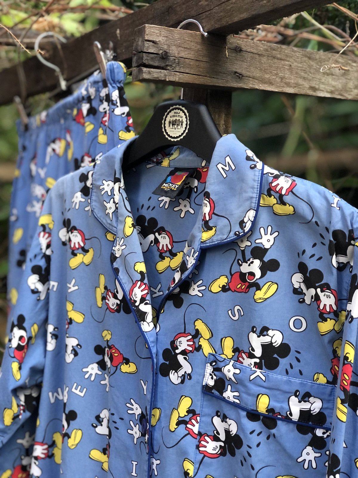 Disney Vintage 90's Disney Mickey Mouse Fullprint Pyjama Set Size US L / EU 52-54 / 3 - 2 Thumbnail