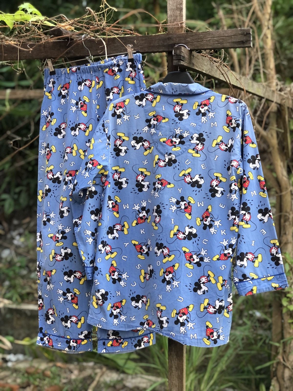 Disney Vintage 90's Disney Mickey Mouse Fullprint Pyjama Set Size US L / EU 52-54 / 3 - 6 Thumbnail