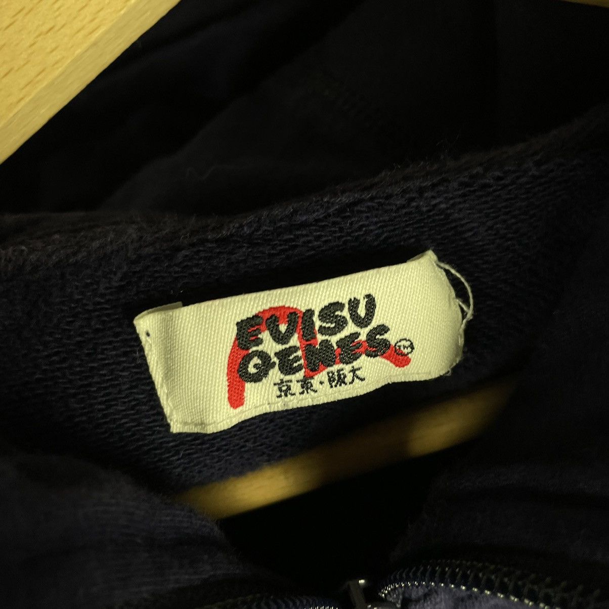 Evisu Evisu Zip-up Hoodie Sweatshirt Vintage Color Navy Size XL Size US XL / EU 56 / 4 - 8 Thumbnail