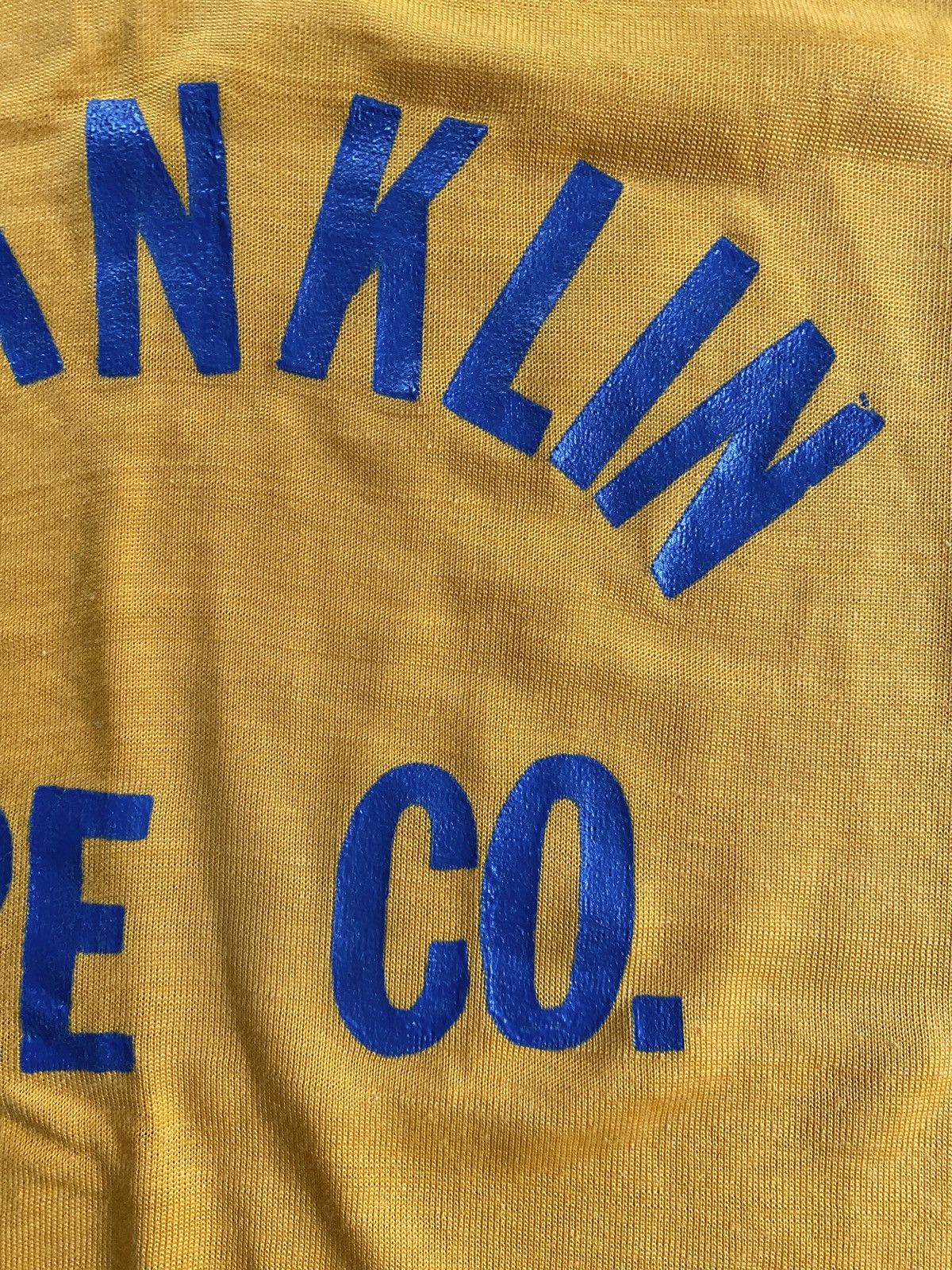 Vintage Vintage 60’s Franklin Fire Co. Single Stitch Ringer Tee Size US L / EU 52-54 / 3 - 6 Thumbnail