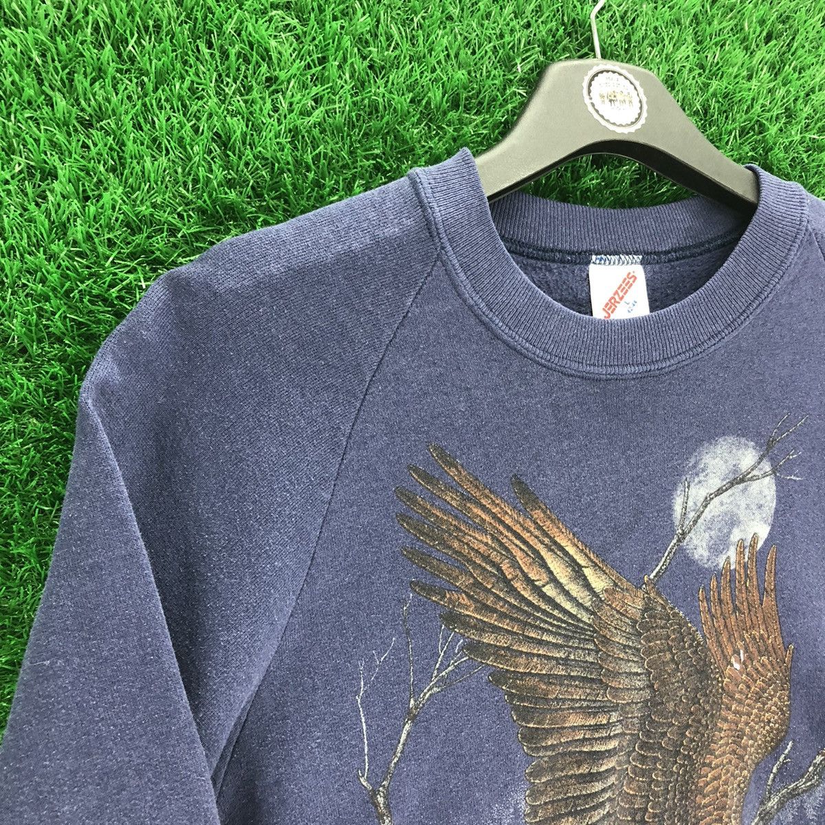 Jerzees Vintage Sweatshirts Big Print The Eagle Size US M / EU 48-50 / 2 - 2 Thumbnail