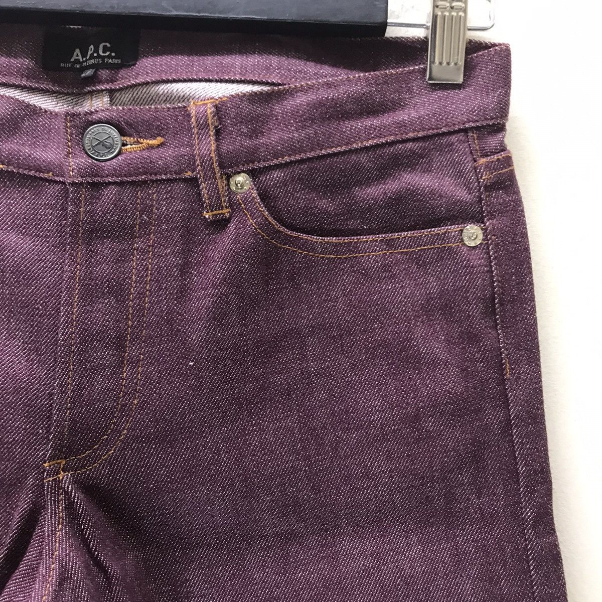 A.P.C. A.P.C Denim Selvedge Jeans Burgundy Hedi Slimane Size US 28 / EU 44 - 5 Thumbnail