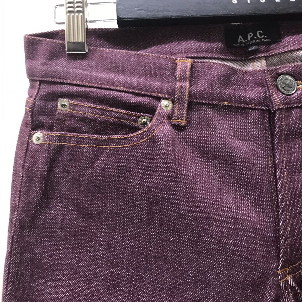 A.P.C. A.P.C Denim Selvedge Jeans Burgundy Hedi Slimane Size US 28 / EU 44 - 4 Thumbnail