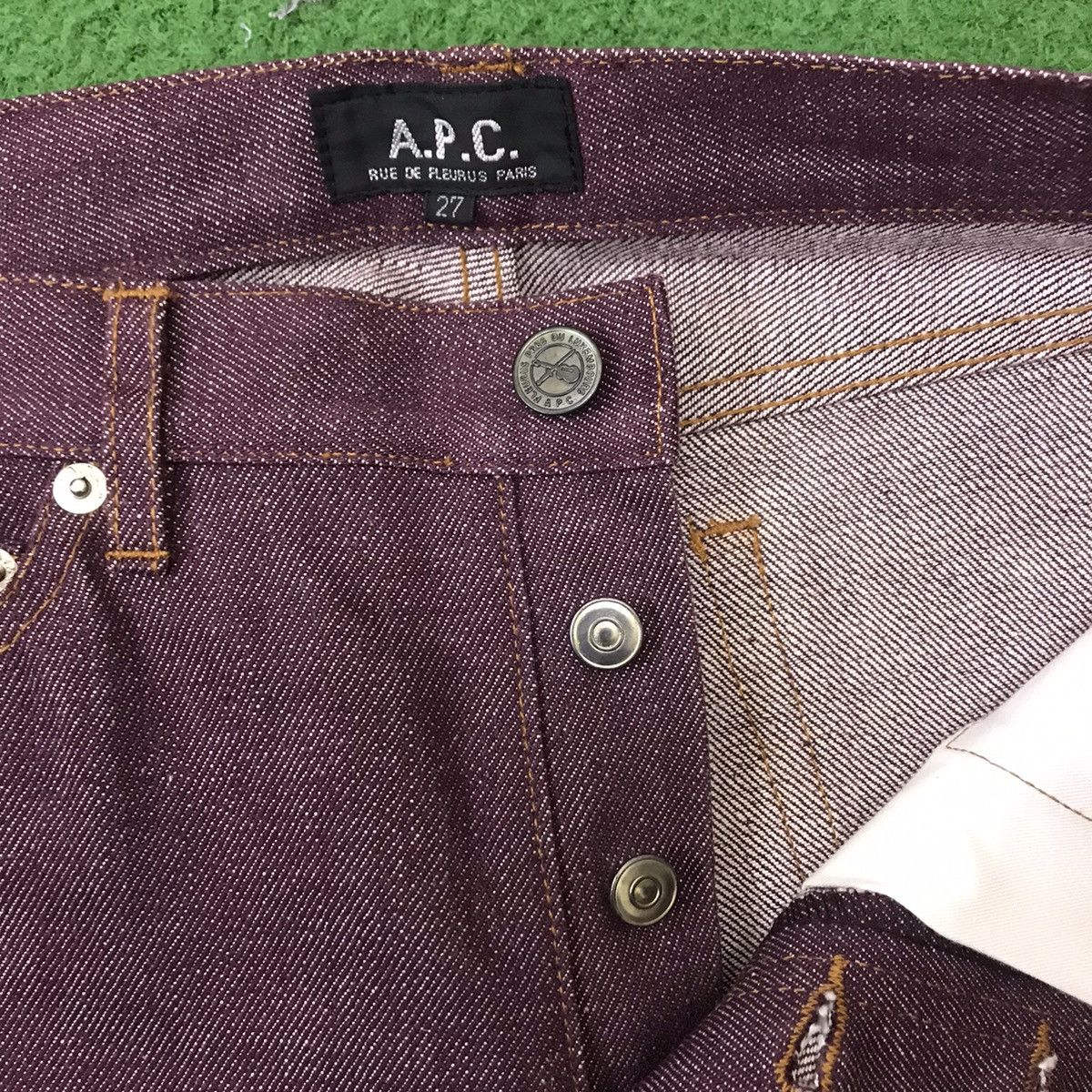 A.P.C. A.P.C Denim Selvedge Jeans Burgundy Hedi Slimane Size US 28 / EU 44 - 17 Thumbnail